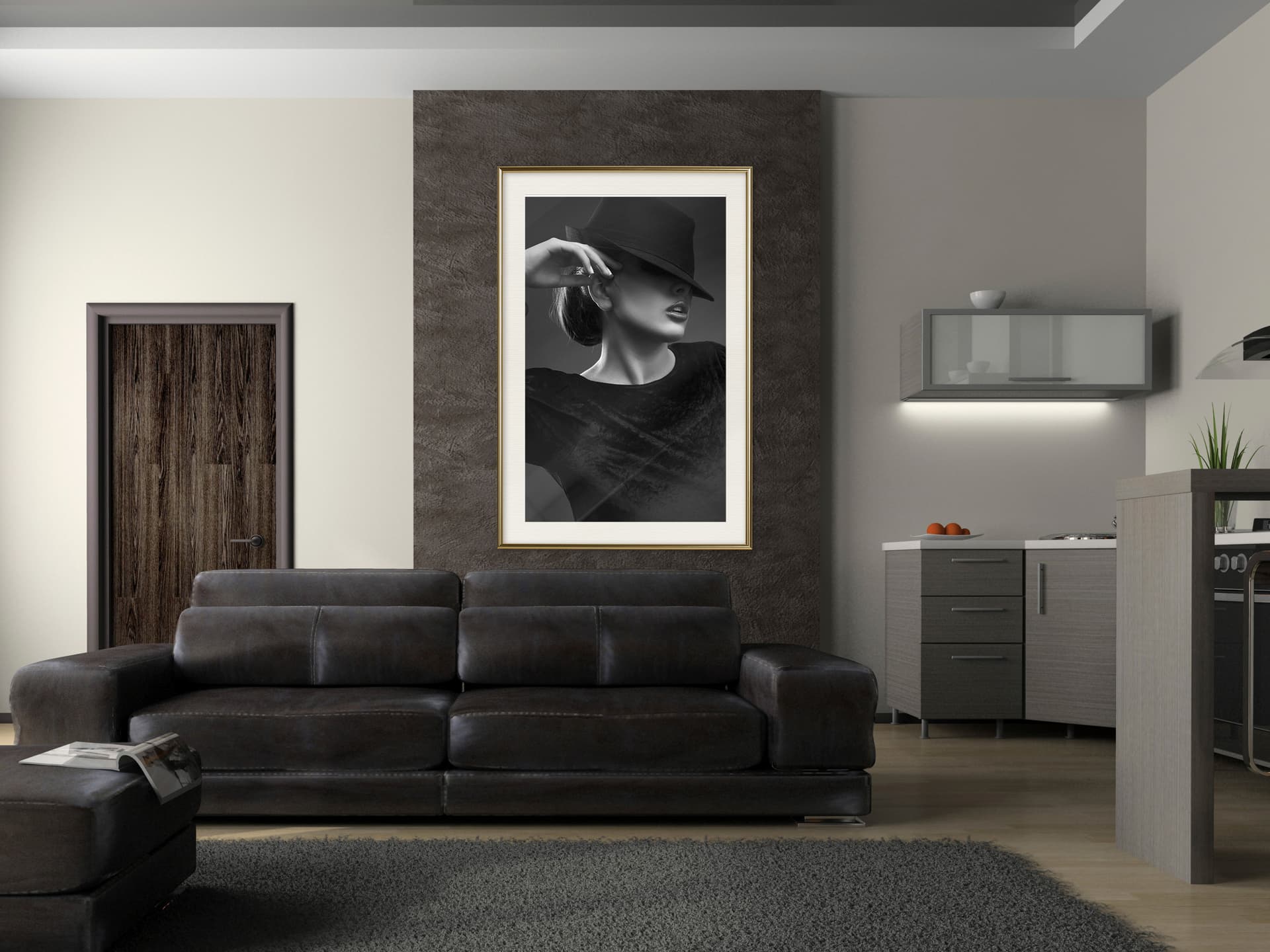 

Plakat - Kokietka (rozmiar 20x30, wykończenie Rama złota z passe-partout)
