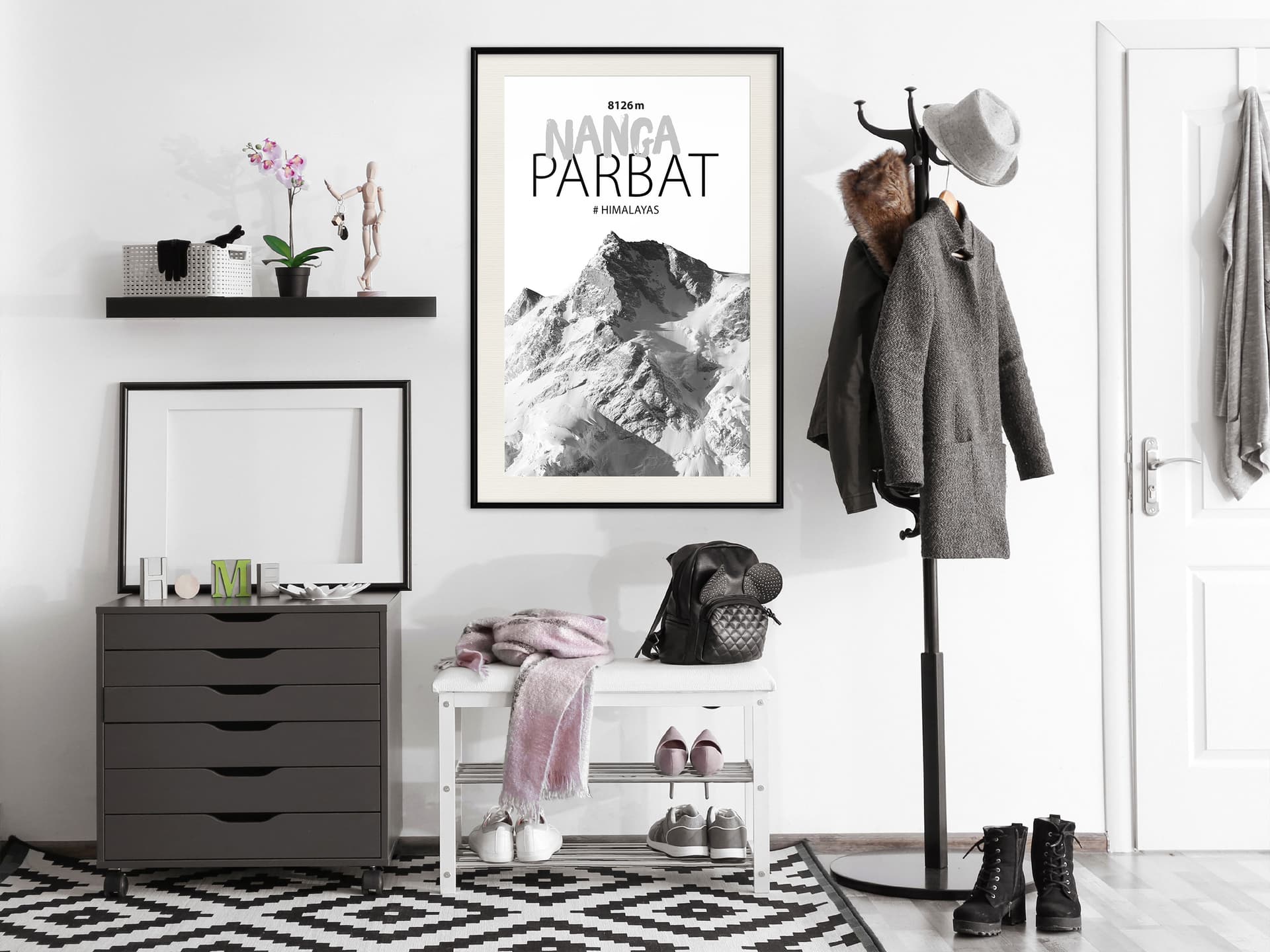 

Plakat - Szczyty świata: Nanga Parbat (rozmiar 20x30, wykończenie Rama czarna z passe-partout)