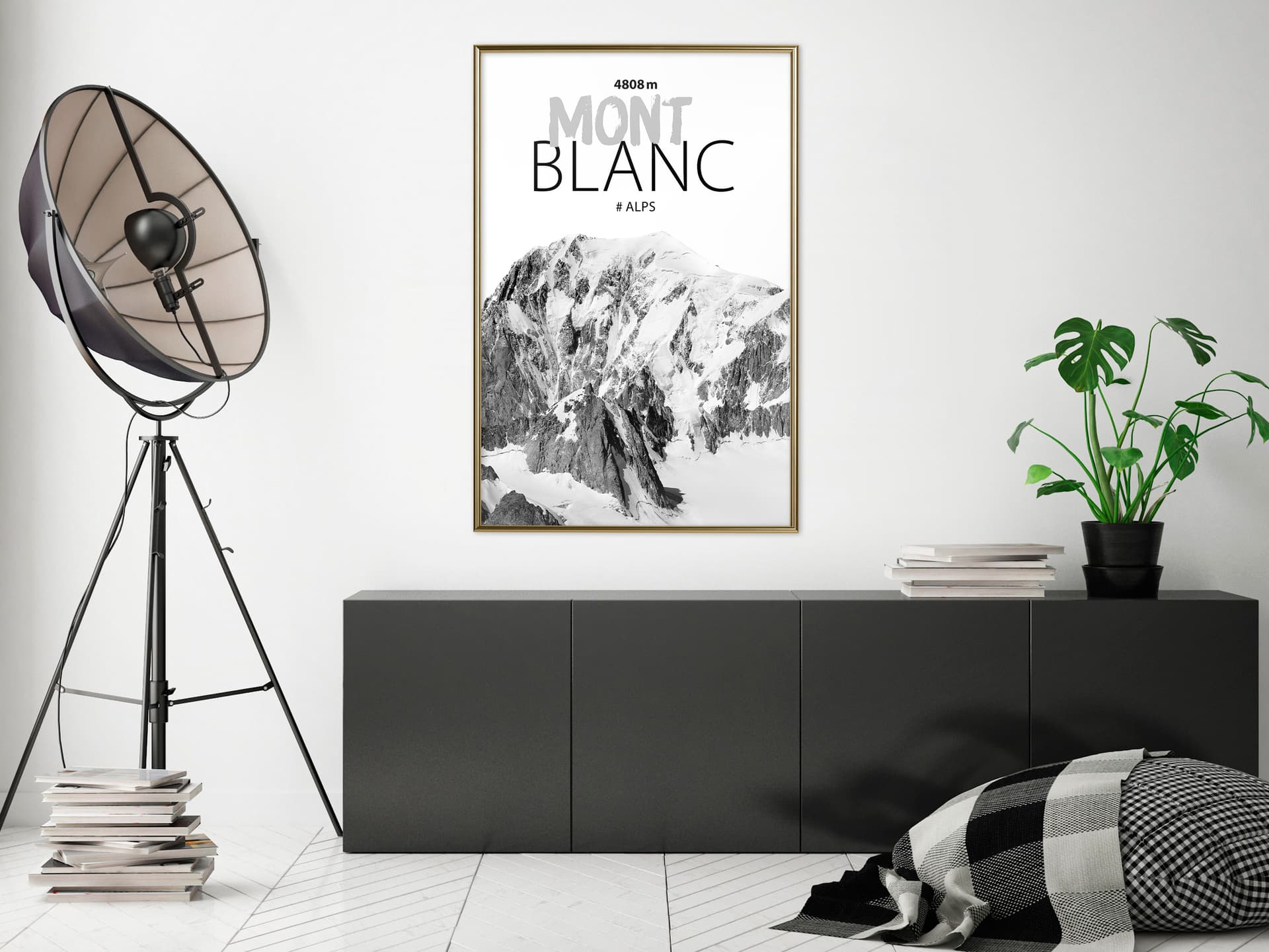 

Plakat - Szczyty świata: Mont Blanc (rozmiar 20x30, wykończenie Rama złota)