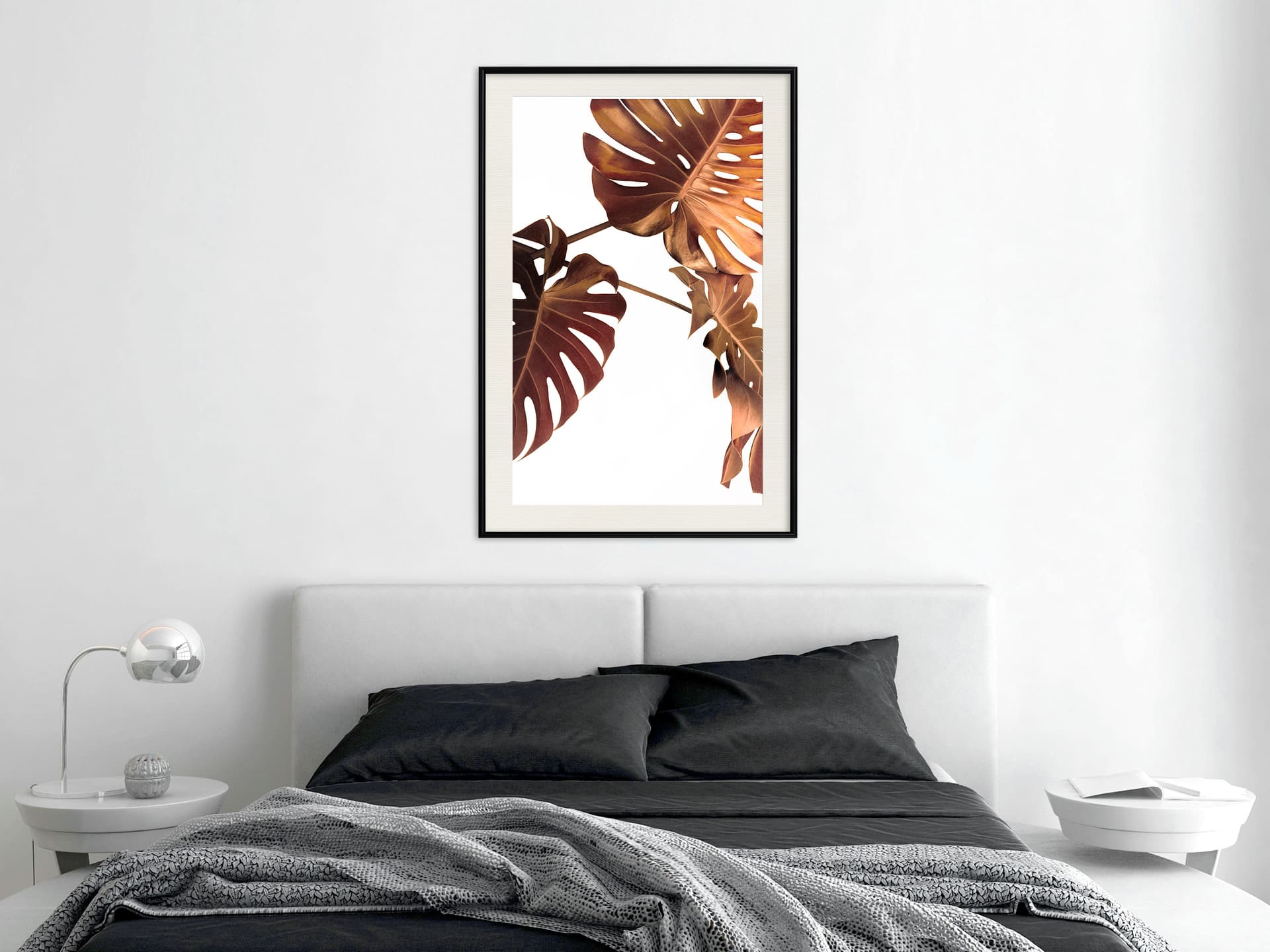 

Plakat - Miedziana monstera (rozmiar 40x60, wykończenie Rama czarna z passe-partout)