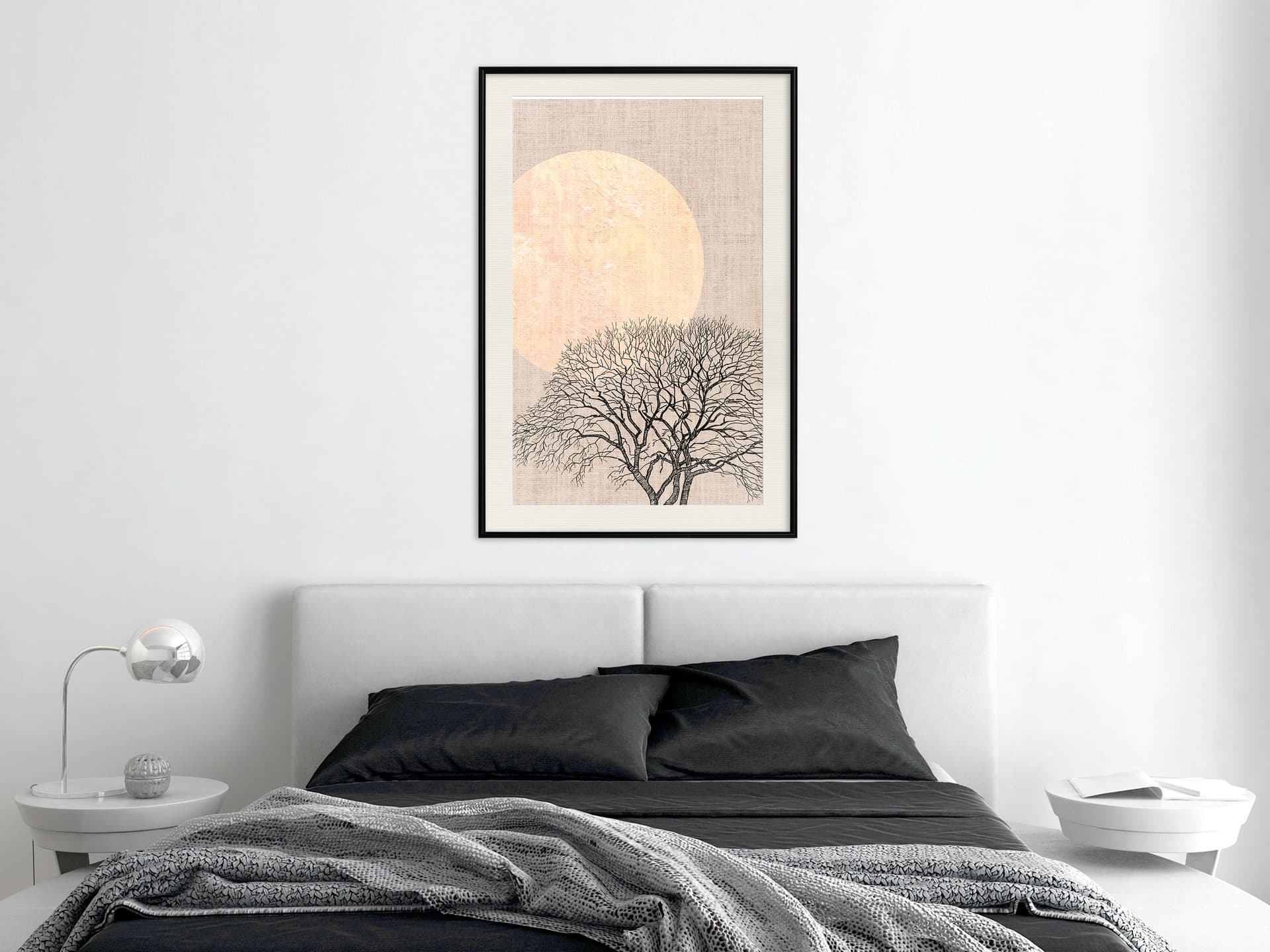 

Plakat - Drzewo o poranku (rozmiar 20x30, wykończenie Rama czarna z passe-partout)