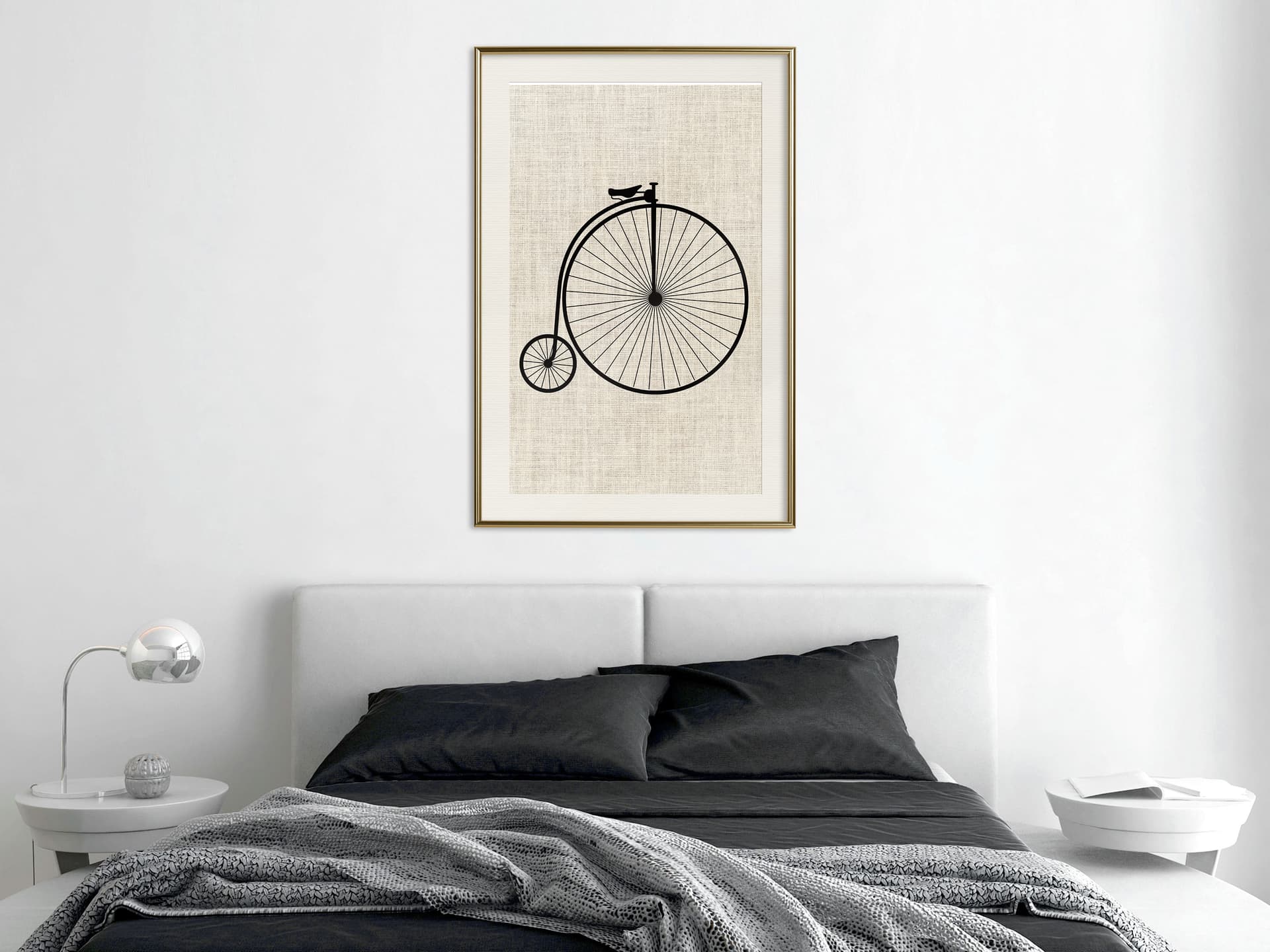 

Plakat - Bicykl (rozmiar 20x30, wykończenie Rama złota z passe-partout)