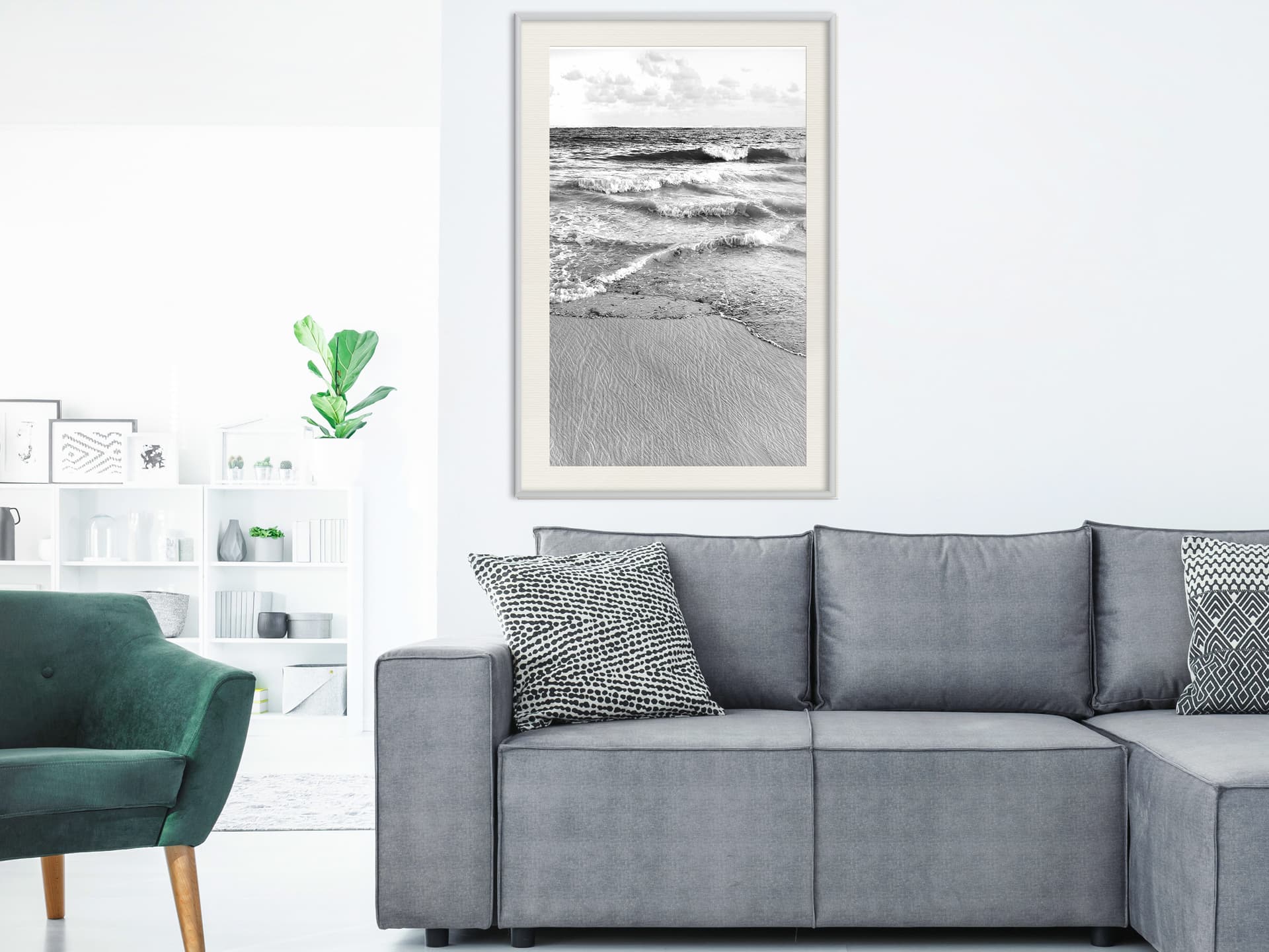 

Plakat - Nad morzem (rozmiar 20x30, wykończenie Rama biała z passe-partout)