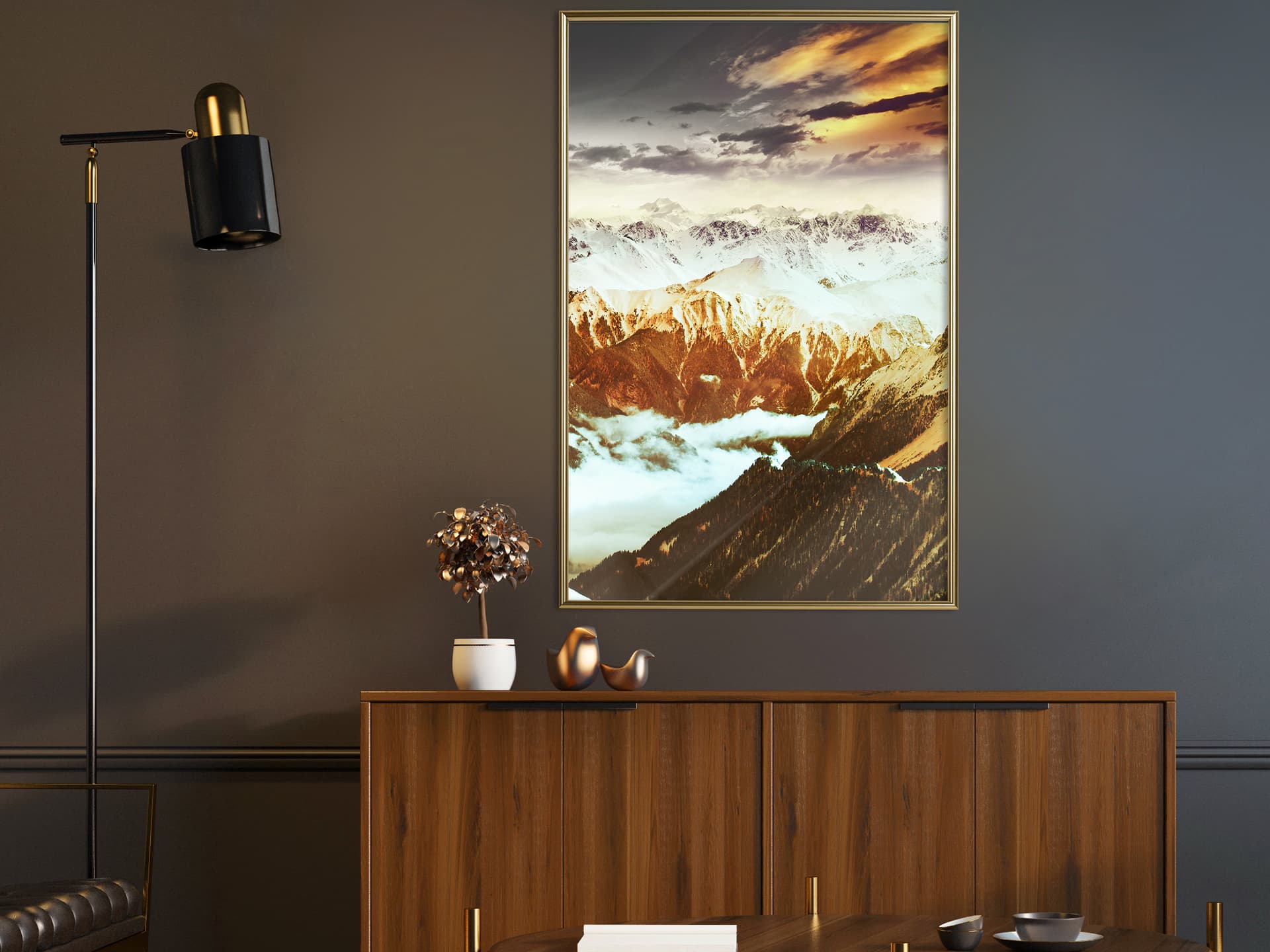 

Plakat - Górska kraina (rozmiar 20x30, wykończenie Rama złota)