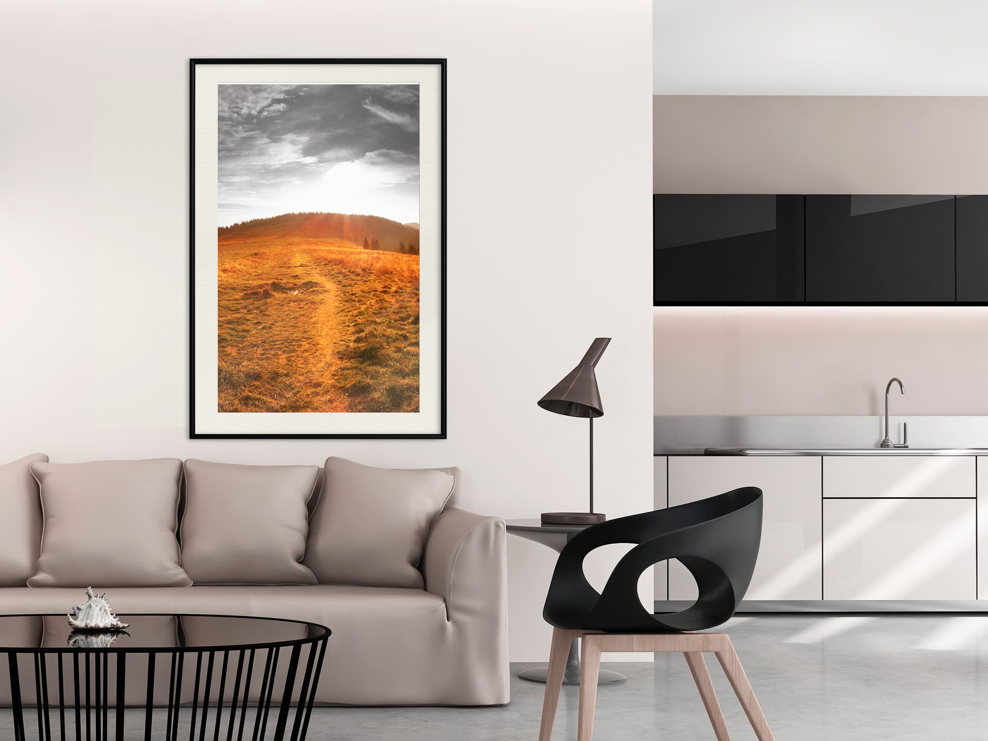 

Plakat - Preria (rozmiar 20x30, wykończenie Rama czarna z passe-partout)
