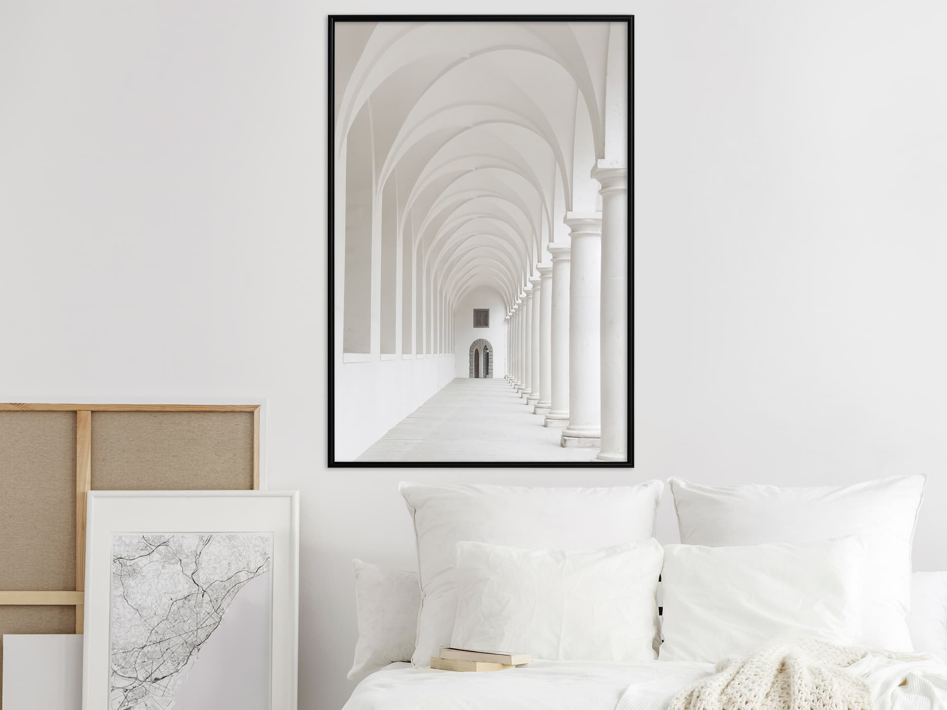 

Plakat - Biała kolumnada (rozmiar 20x30, wykończenie Rama czarna)