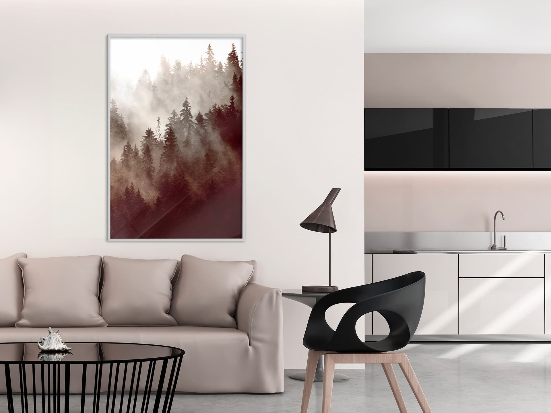 

Plakat - Leśna mgła (rozmiar 40x60, wykończenie Rama biała)
