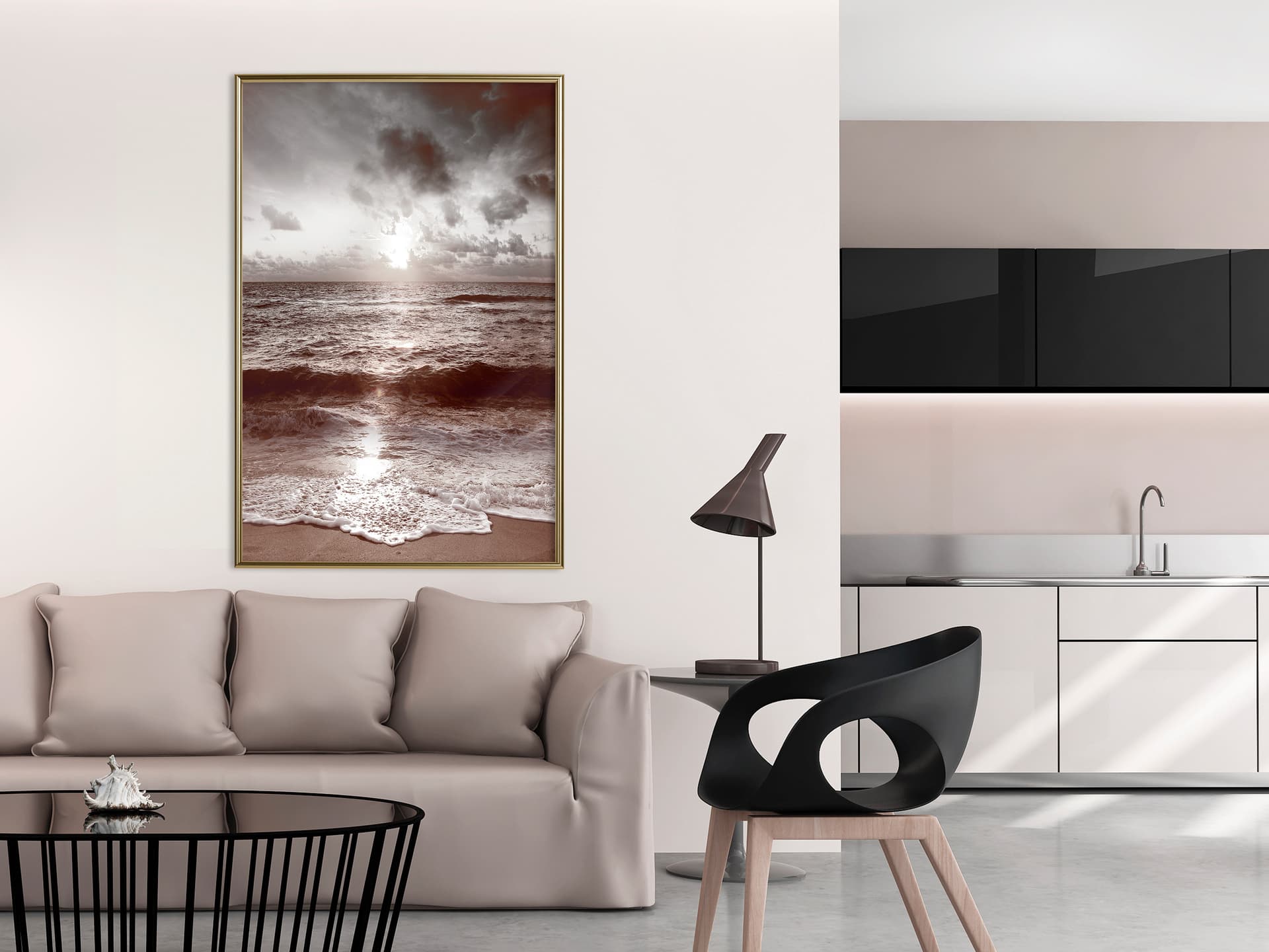 

Plakat - Szept morza (rozmiar 40x60, wykończenie Rama złota)
