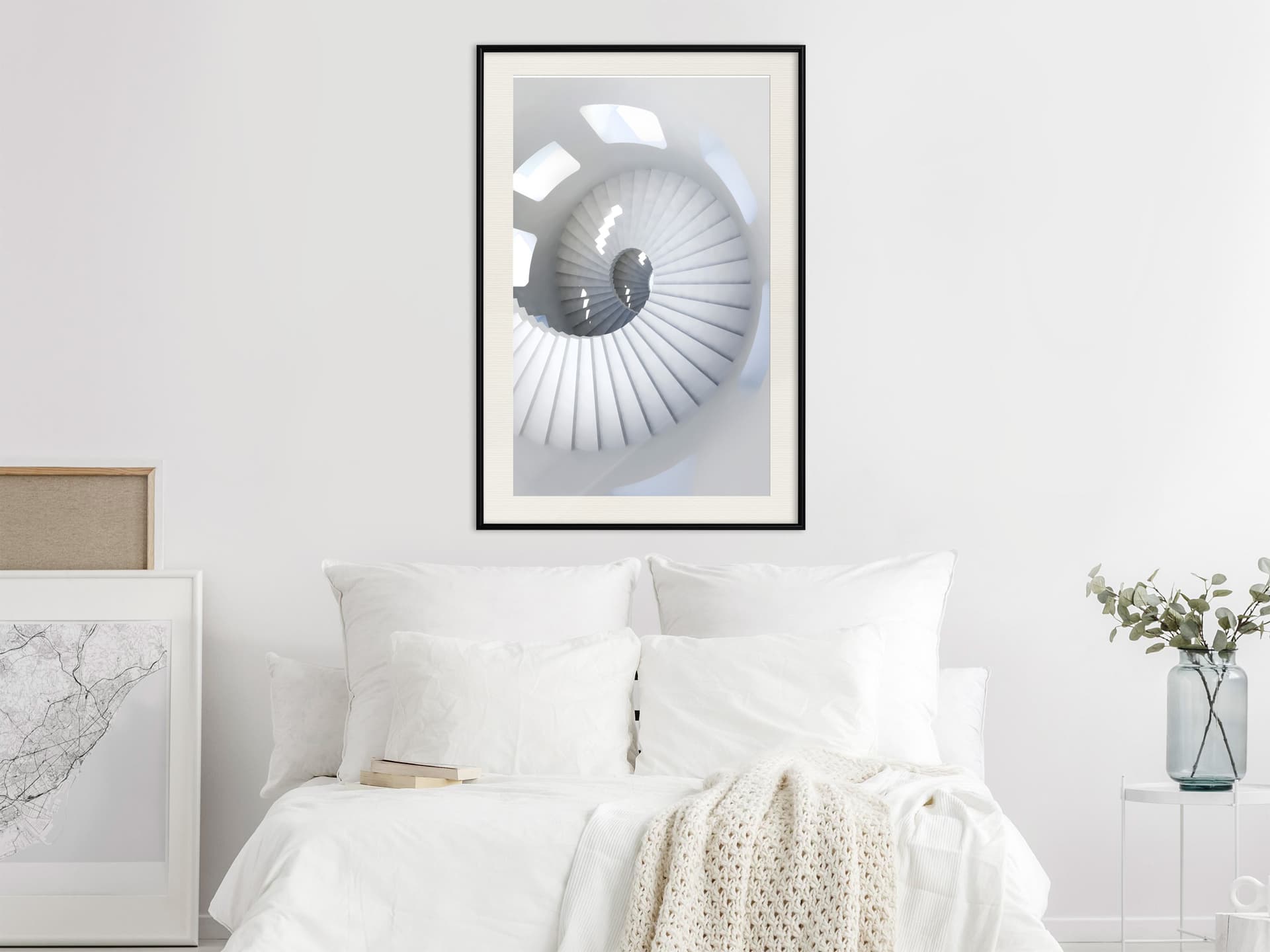 

Plakat - Spiralne schody (rozmiar 20x30, wykończenie Rama czarna z passe-partout)