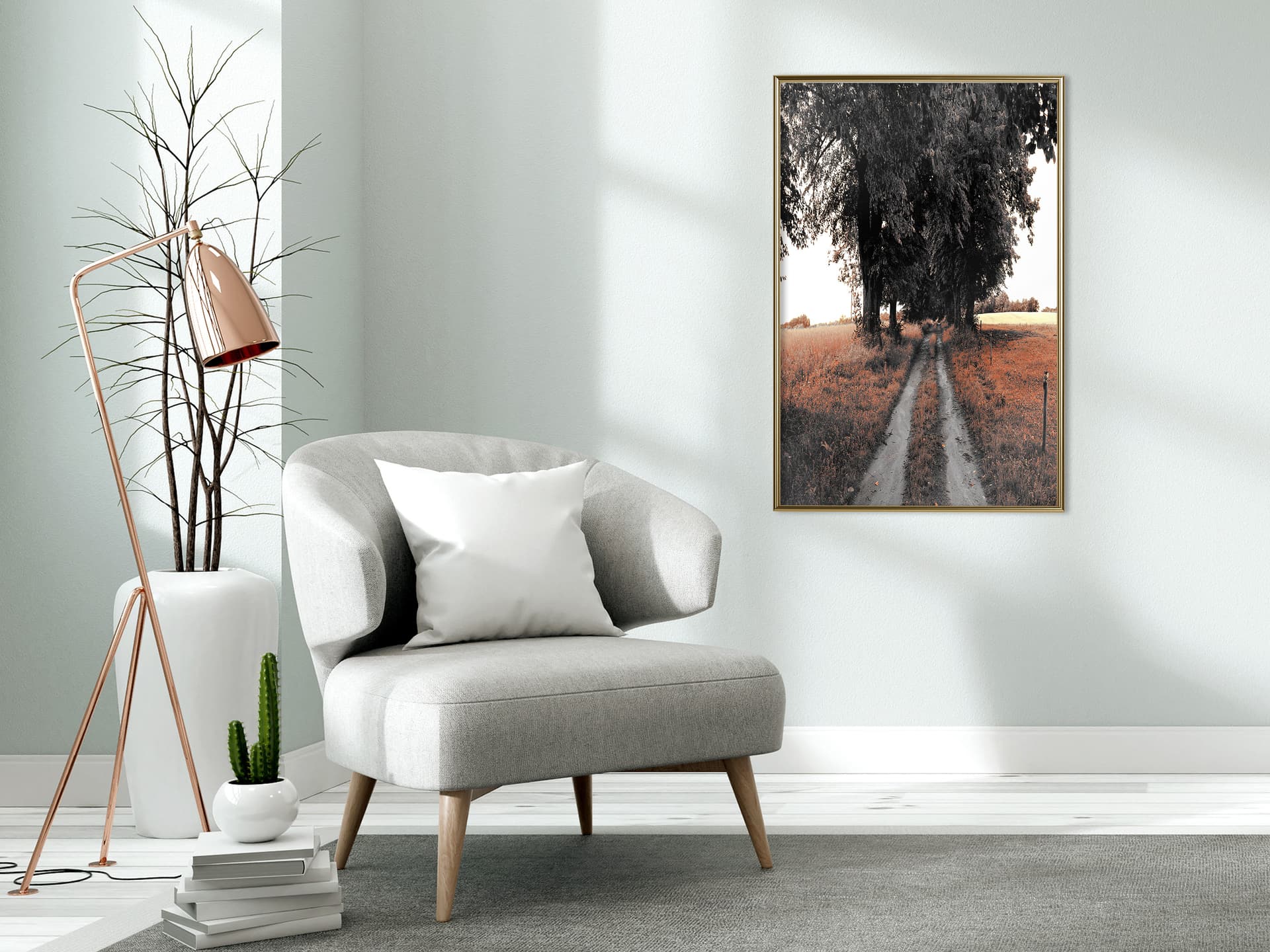 

Plakat - Polna dróżka (rozmiar 20x30, wykończenie Rama złota)