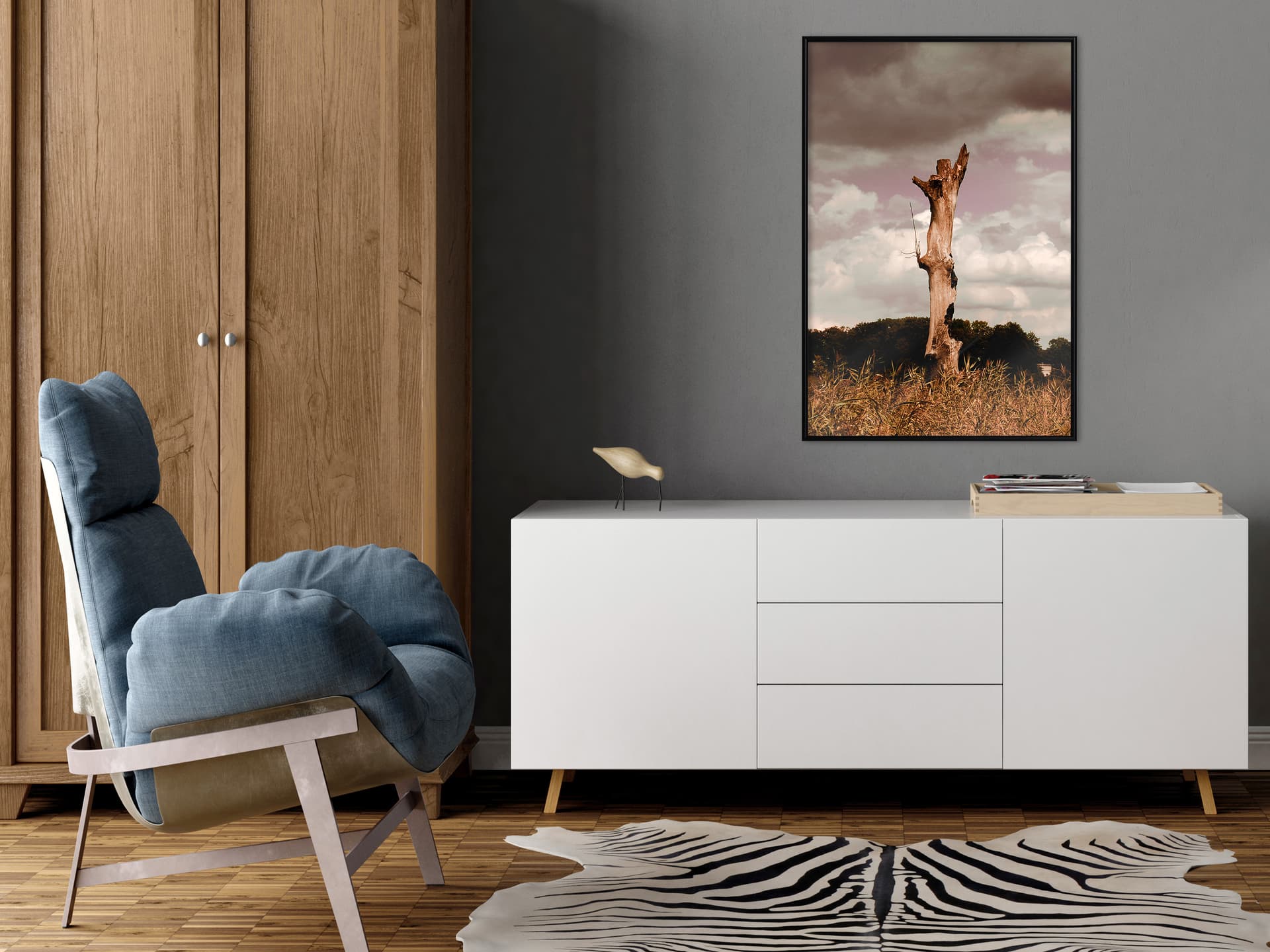 

Plakat - Samotność w naturze (rozmiar 30x45, wykończenie Rama czarna)