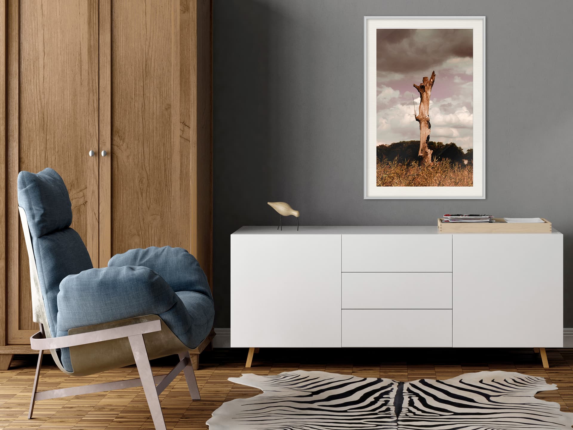 

Plakat - Samotność w naturze (rozmiar 20x30, wykończenie Rama biała z passe-partout)