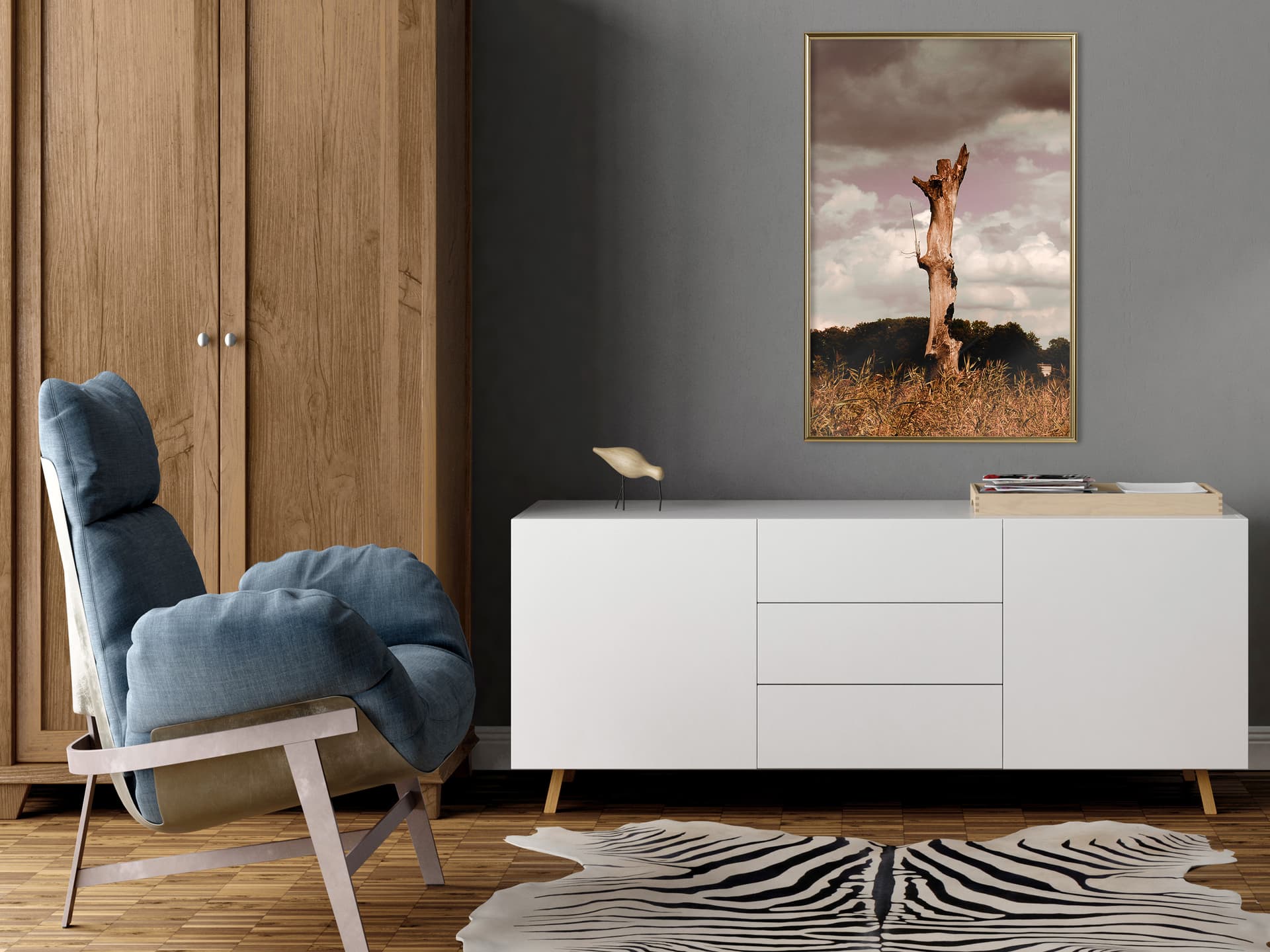 

Plakat - Samotność w naturze (rozmiar 20x30, wykończenie Rama złota)