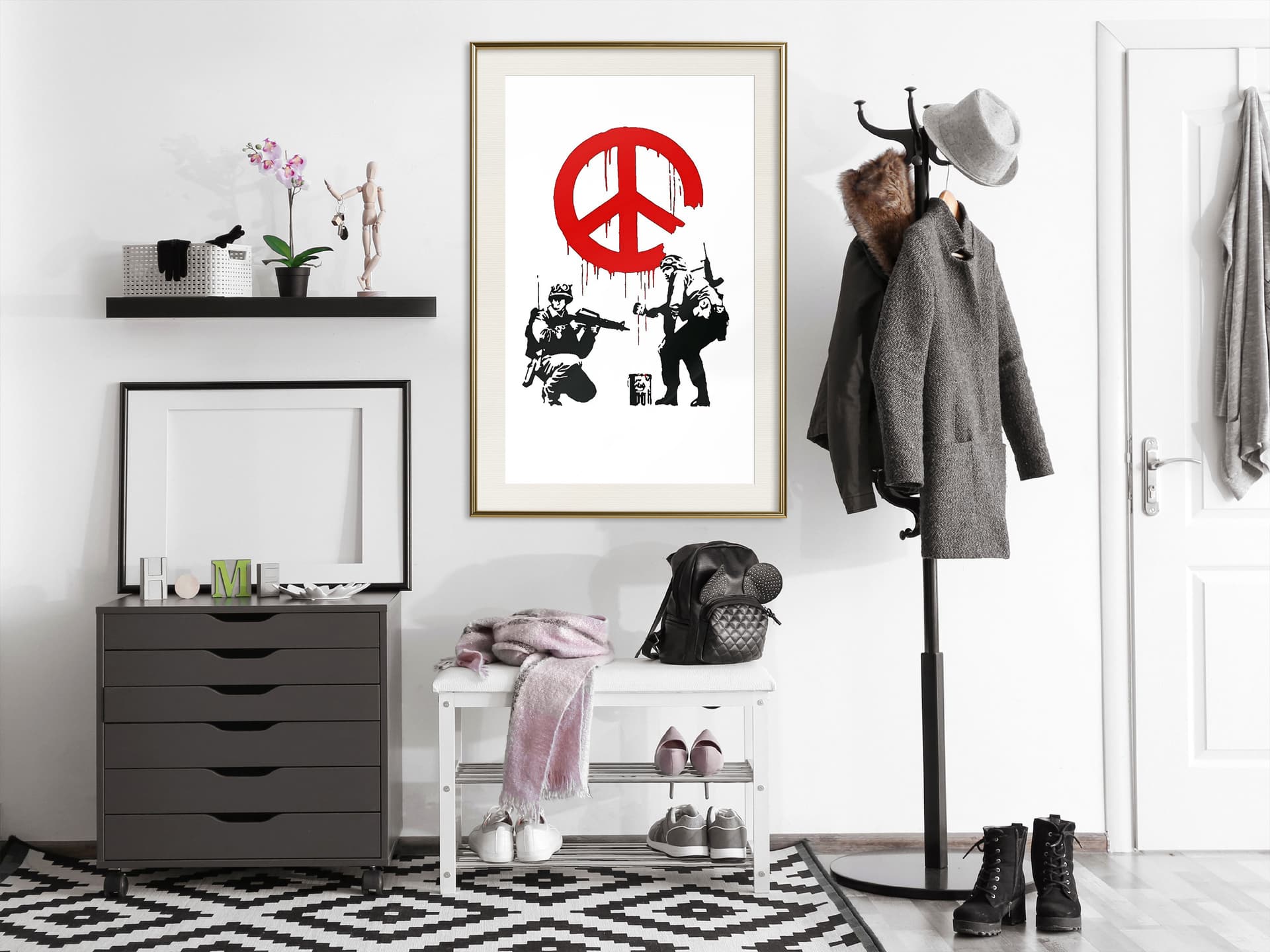 

Plakat - Banksy: CND Soldiers I (rozmiar 40x60, wykończenie Rama złota z passe-partout)