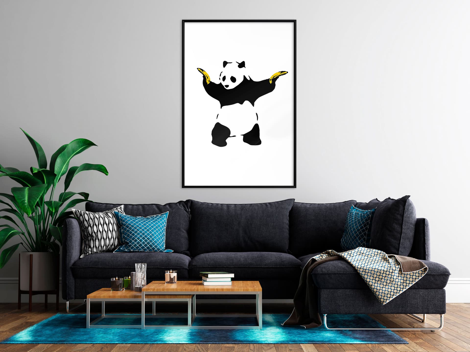 

Plakat - Banksy: Panda With Guns (rozmiar 20x30, wykończenie Rama czarna)