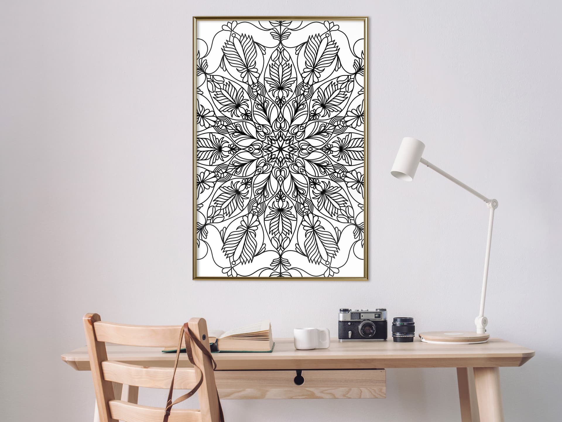 

Plakat - Pokoloruj swoją mandalę I (rozmiar 30x45, wykończenie Rama złota)
