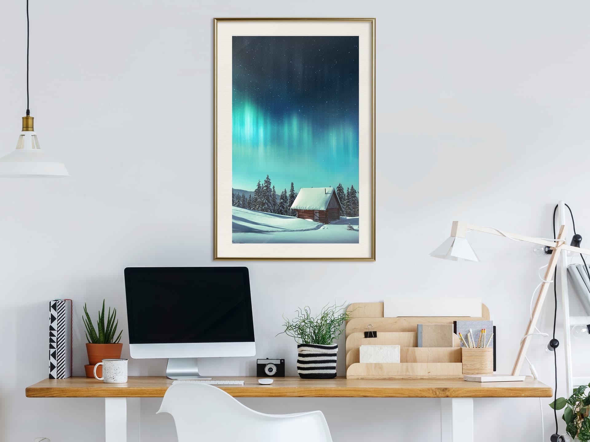 

Plakat - Wieczór na Islandii (rozmiar 20x30, wykończenie Rama złota z passe-partout)