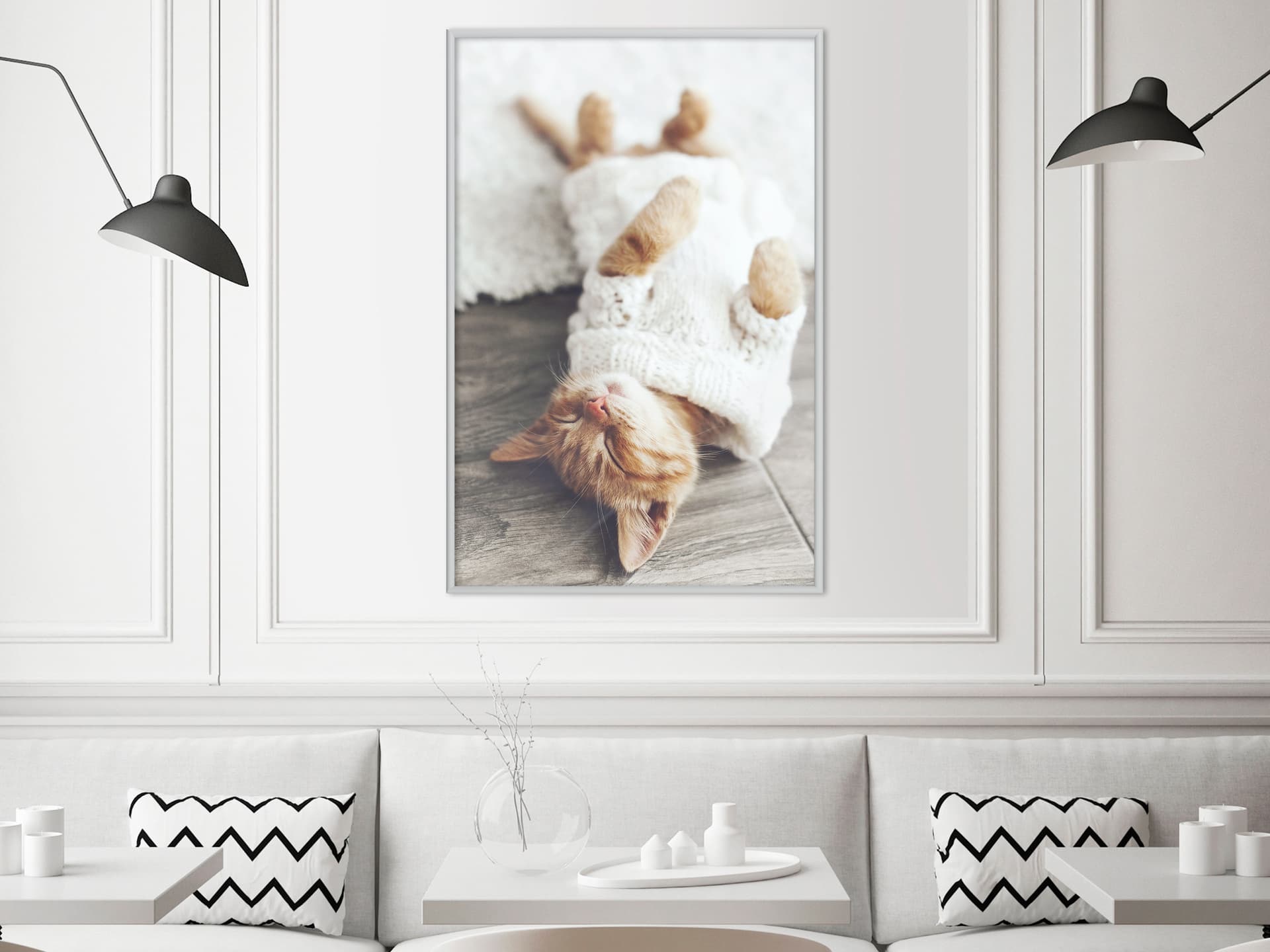 

Plakat - Kocie życie (rozmiar 40x60, wykończenie Rama biała)