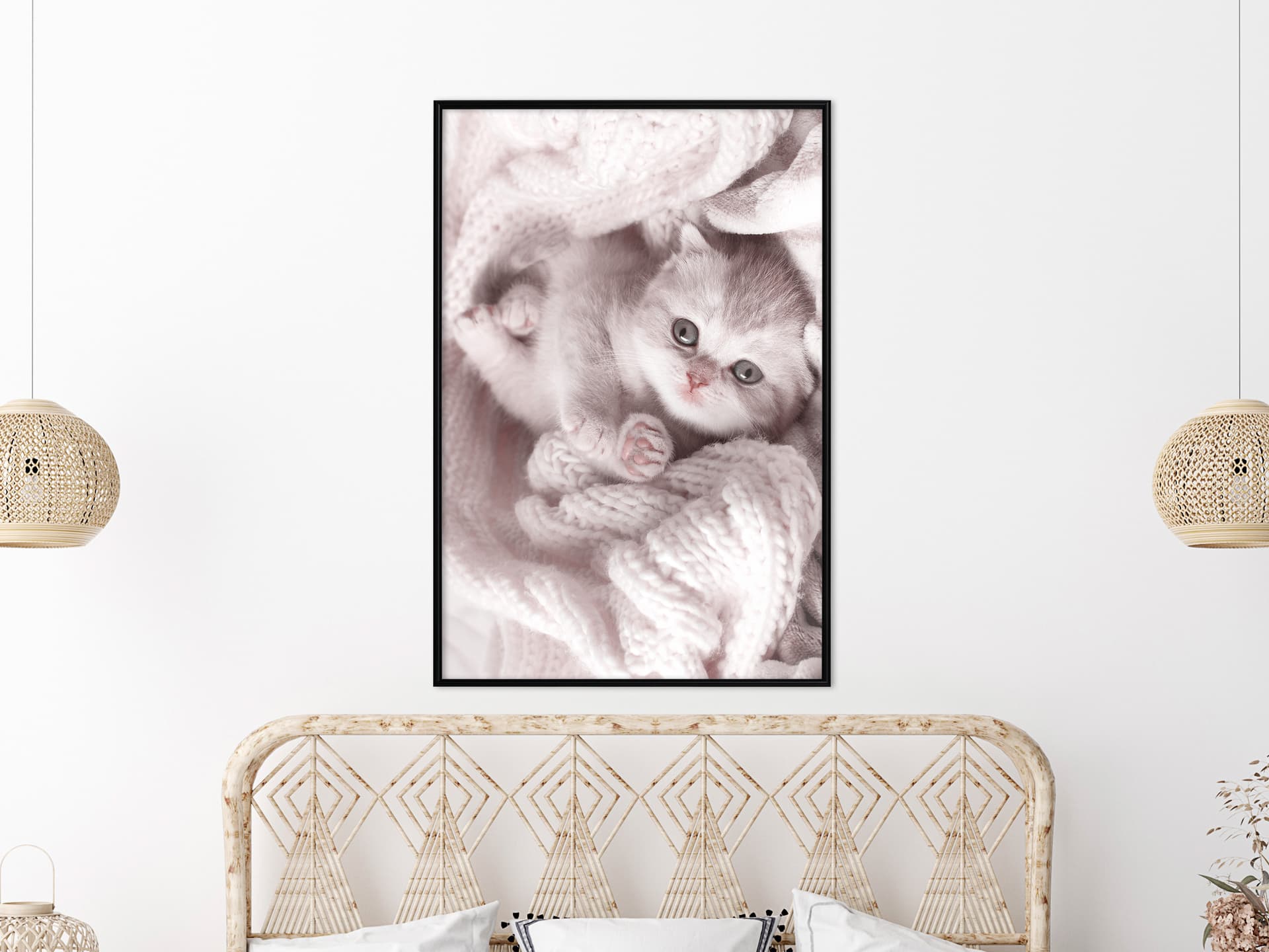 

Plakat - Zaplątany w sweter (rozmiar 40x60, wykończenie Rama czarna)