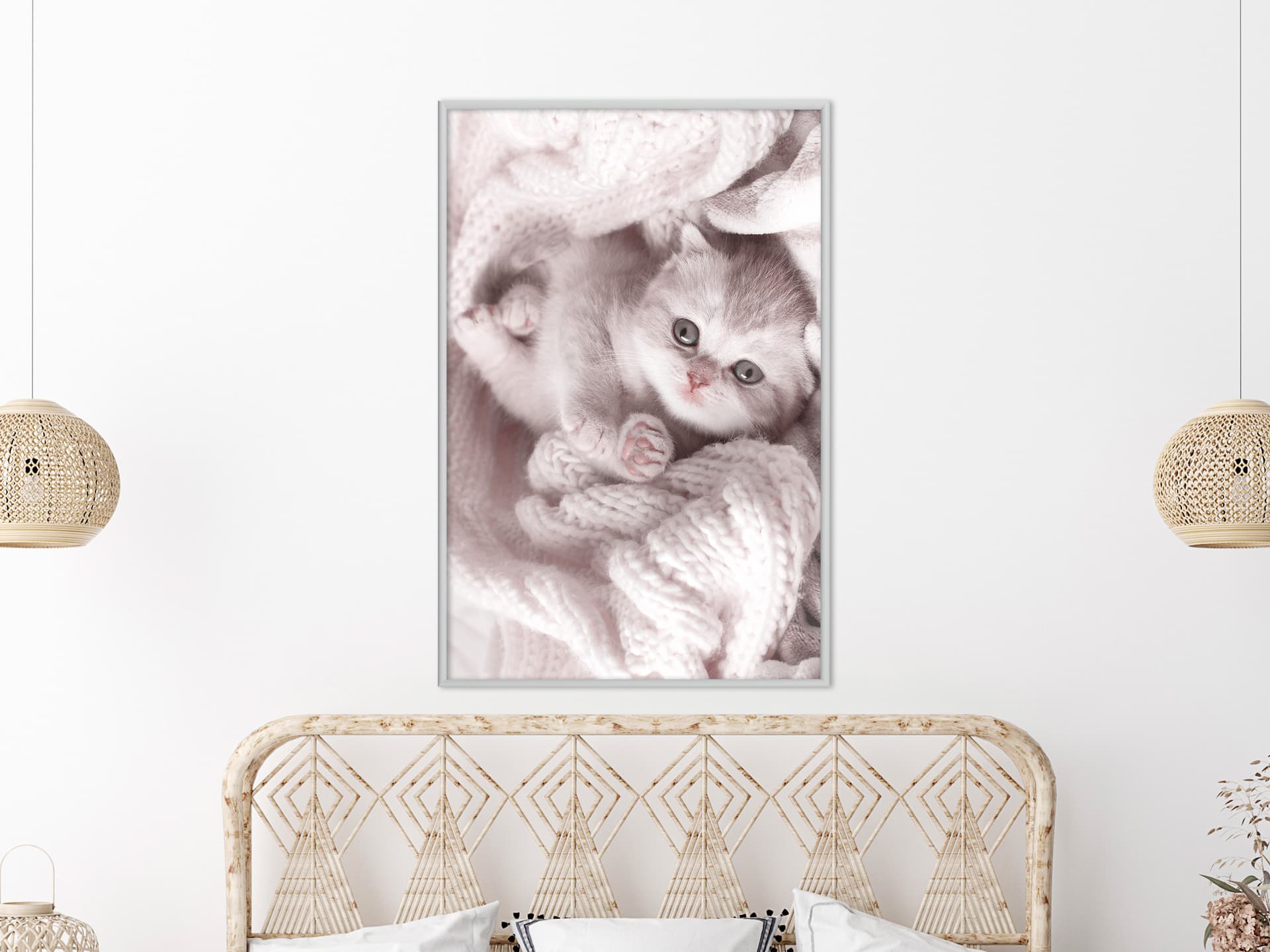 

Plakat - Zaplątany w sweter (rozmiar 30x45, wykończenie Rama biała)