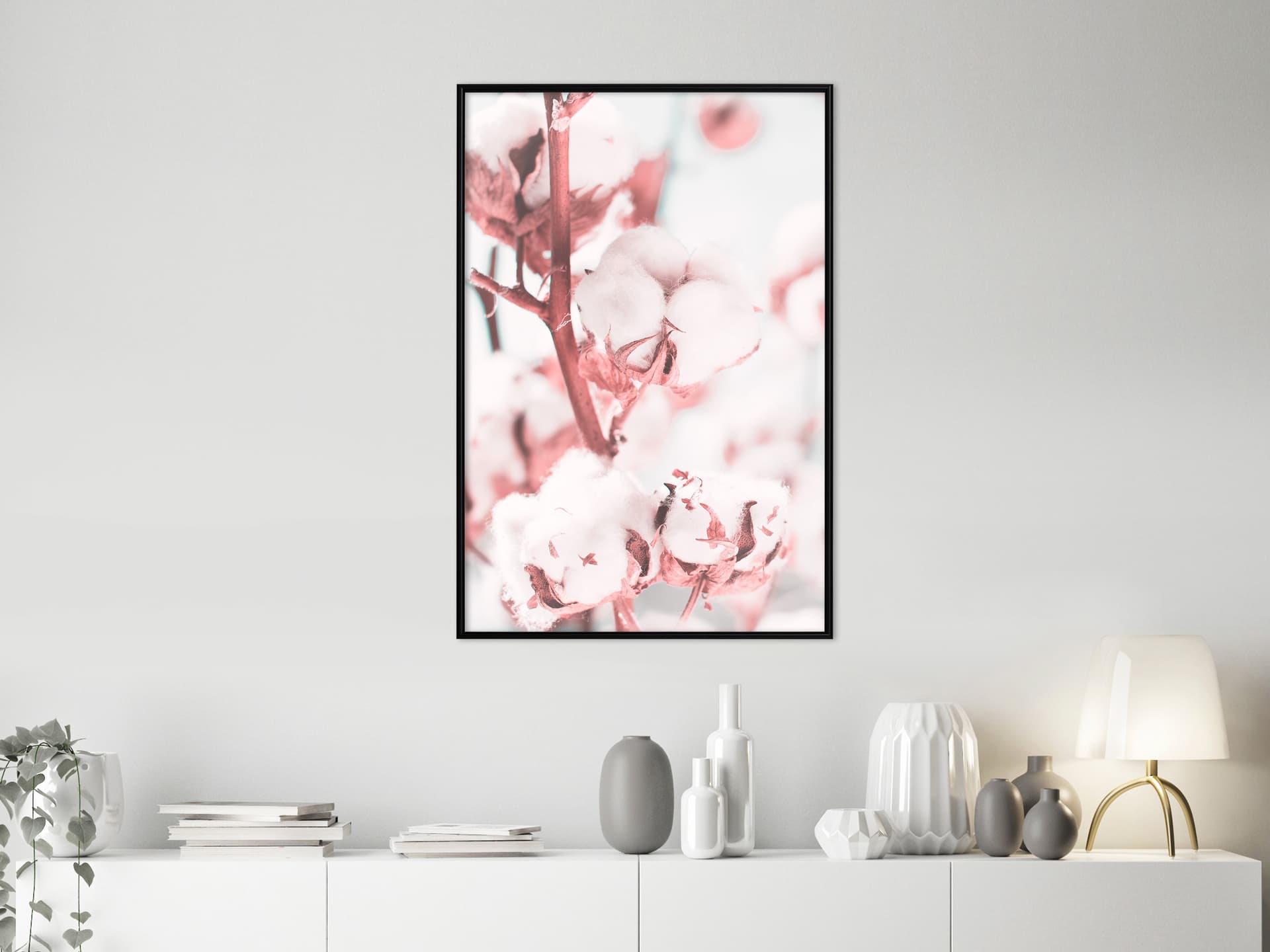 

Plakat - Kwiaty bawełny (rozmiar 20x30, wykończenie Rama czarna)
