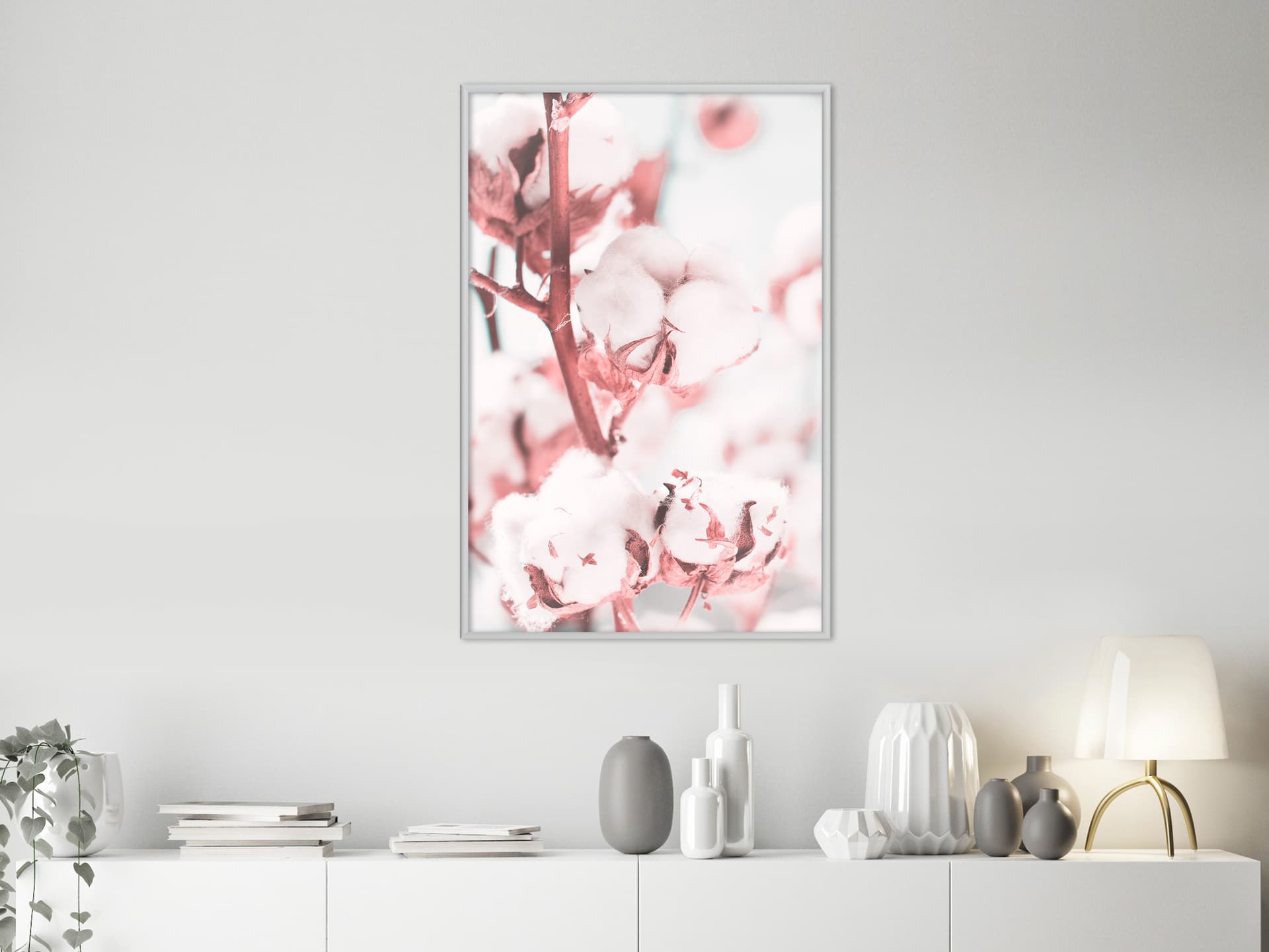 

Plakat - Kwiaty bawełny (rozmiar 20x30, wykończenie Rama biała)