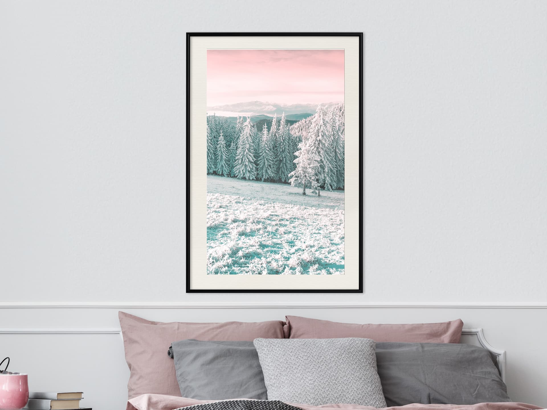 

Plakat - Mroźny krajobraz (rozmiar 20x30, wykończenie Rama czarna z passe-partout)