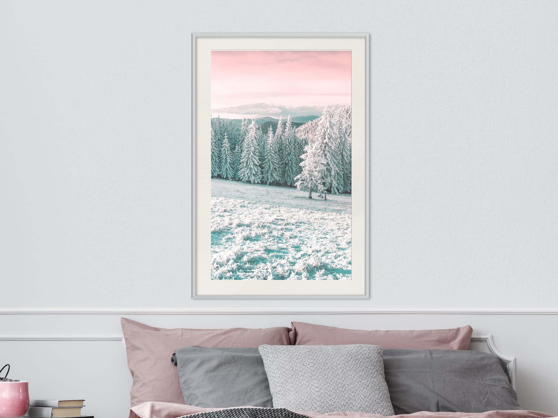 

Plakat - Mroźny krajobraz (rozmiar 20x30, wykończenie Rama biała z passe-partout)