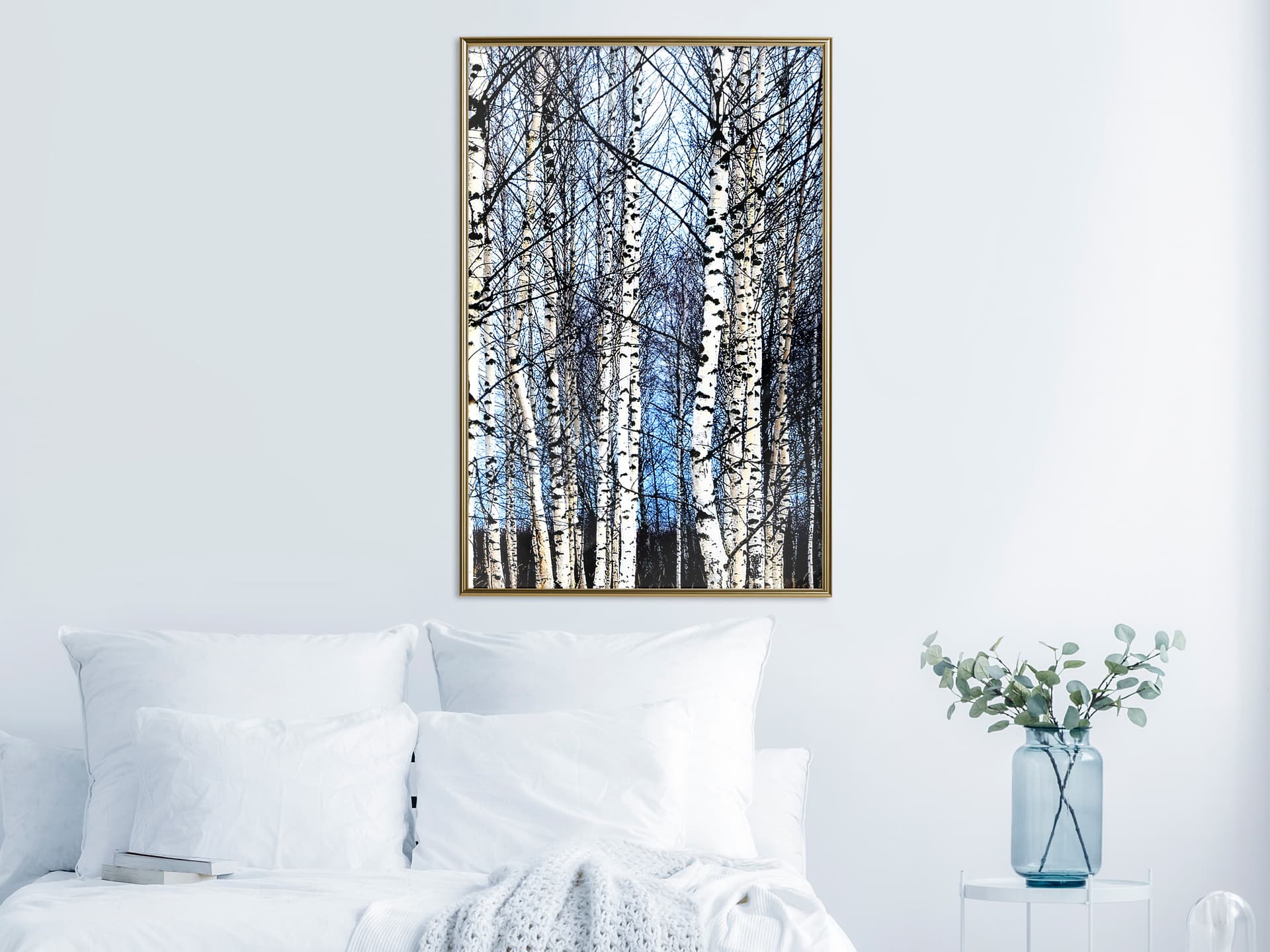 

Plakat - Zimowe brzozy (rozmiar 40x60, wykończenie Rama złota)