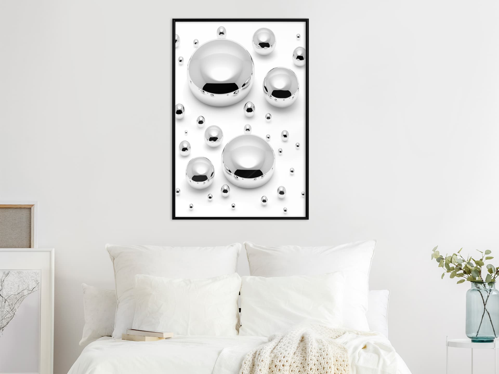 

Plakat - Srebrne krople (rozmiar 20x30, wykończenie Rama czarna)