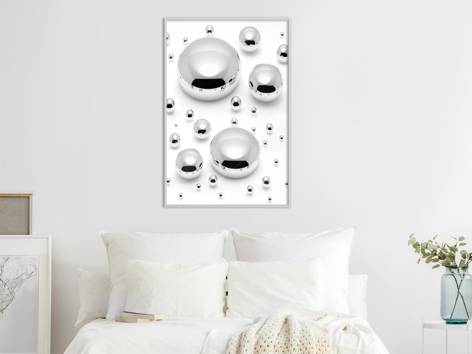 

Plakat - Srebrne krople (rozmiar 20x30, wykończenie Rama biała)
