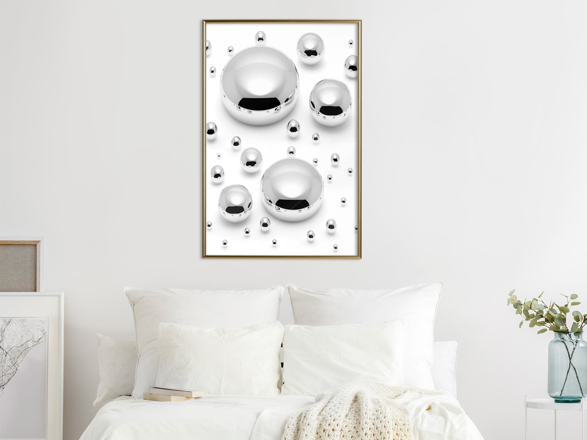 

Plakat - Srebrne krople (rozmiar 20x30, wykończenie Rama złota)