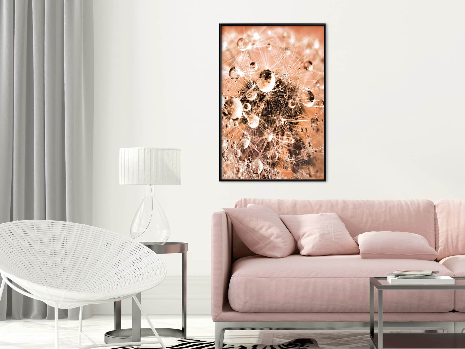 

Plakat - Krople na dmuchawcu (rozmiar 30x45, wykończenie Rama czarna)