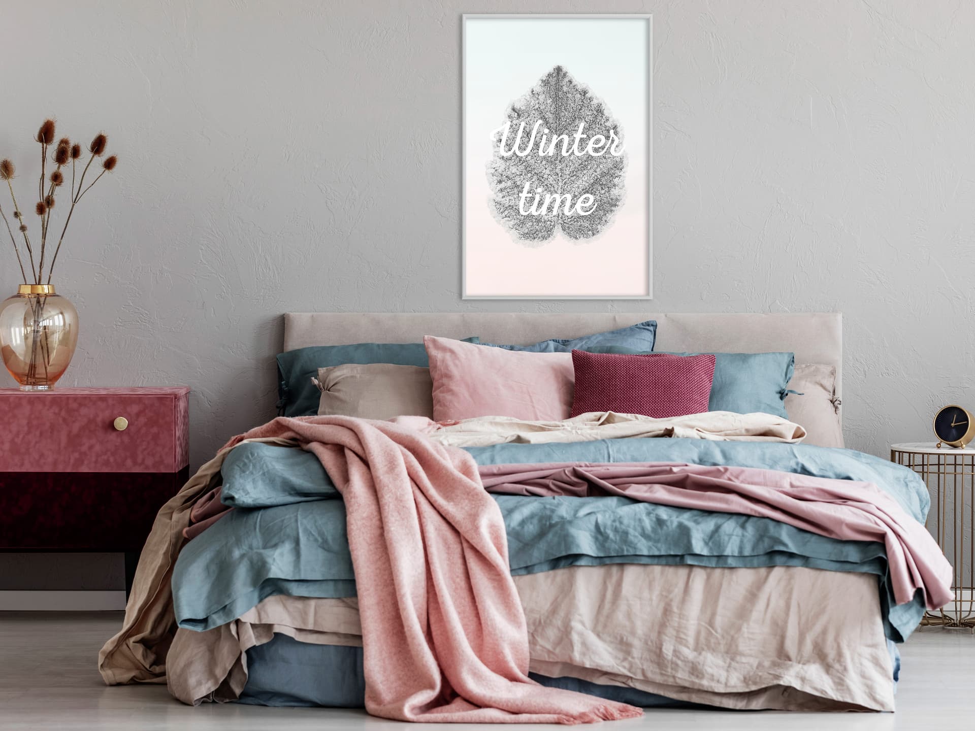 

Plakat - Zimowy liść (rozmiar 30x45, wykończenie Rama biała)
