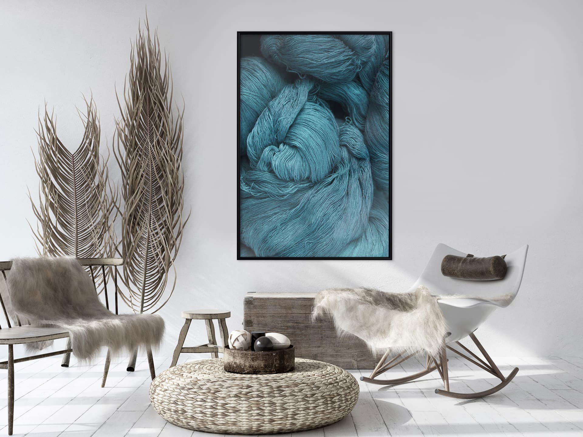 

Plakat - Niebieski motek (rozmiar 20x30, wykończenie Rama czarna)
