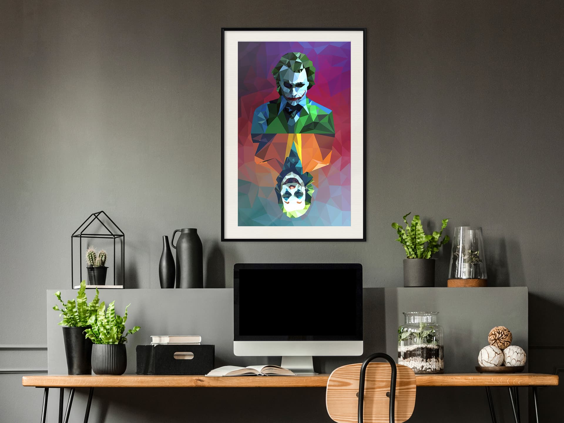 

Plakat - Dwie twarze złoczyńcy (rozmiar 20x30, wykończenie Rama czarna z passe-partout)