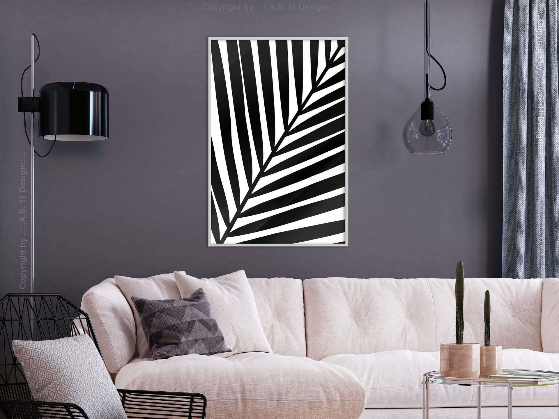 

Plakat - Czarna palma (rozmiar 30x45, wykończenie Rama biała)