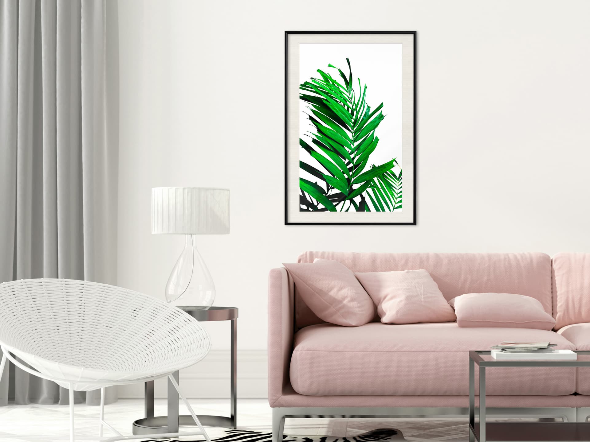 

Plakat - Szmaragdowa palma (rozmiar 20x30, wykończenie Rama czarna z passe-partout)