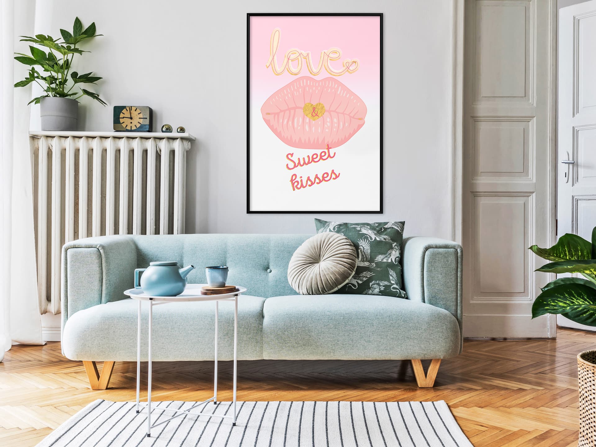 

Plakat - Różowe całusy (rozmiar 30x45, wykończenie Rama czarna)