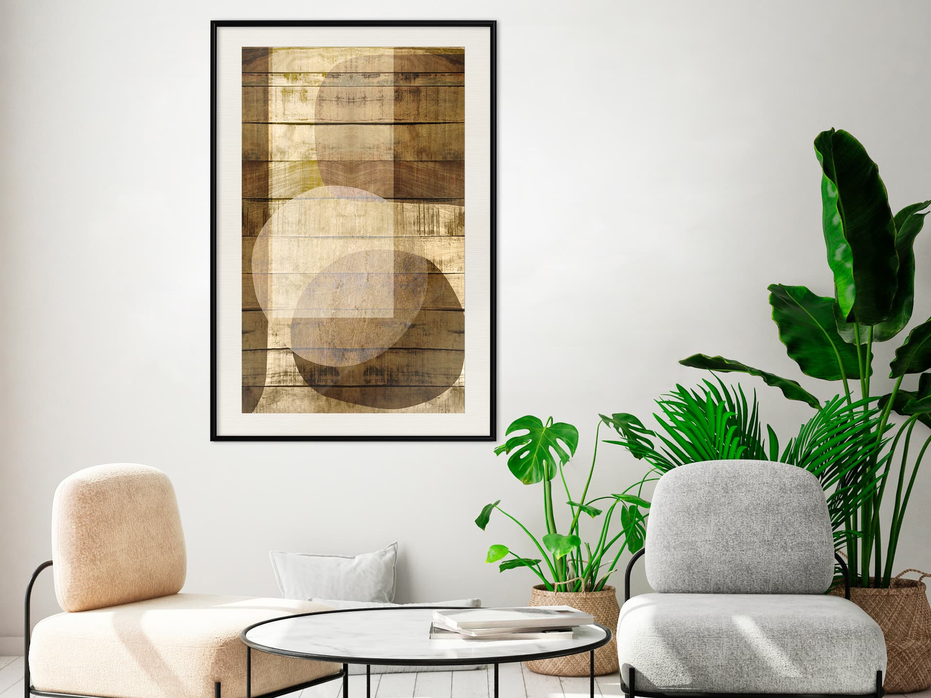 

Plakat - Rozświetlona przestrzeń (rozmiar 20x30, wykończenie Rama czarna z passe-partout)