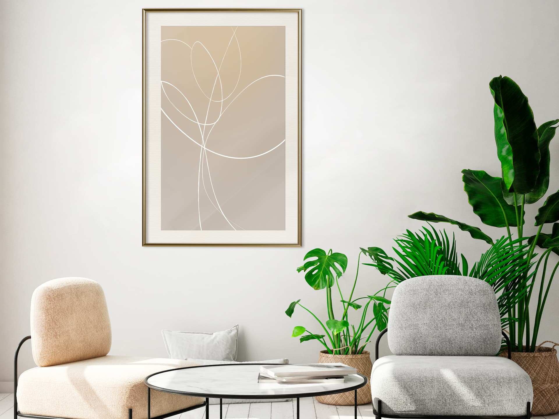 

Plakat - Biały tulipan (rozmiar 20x30, wykończenie Rama złota z passe-partout)