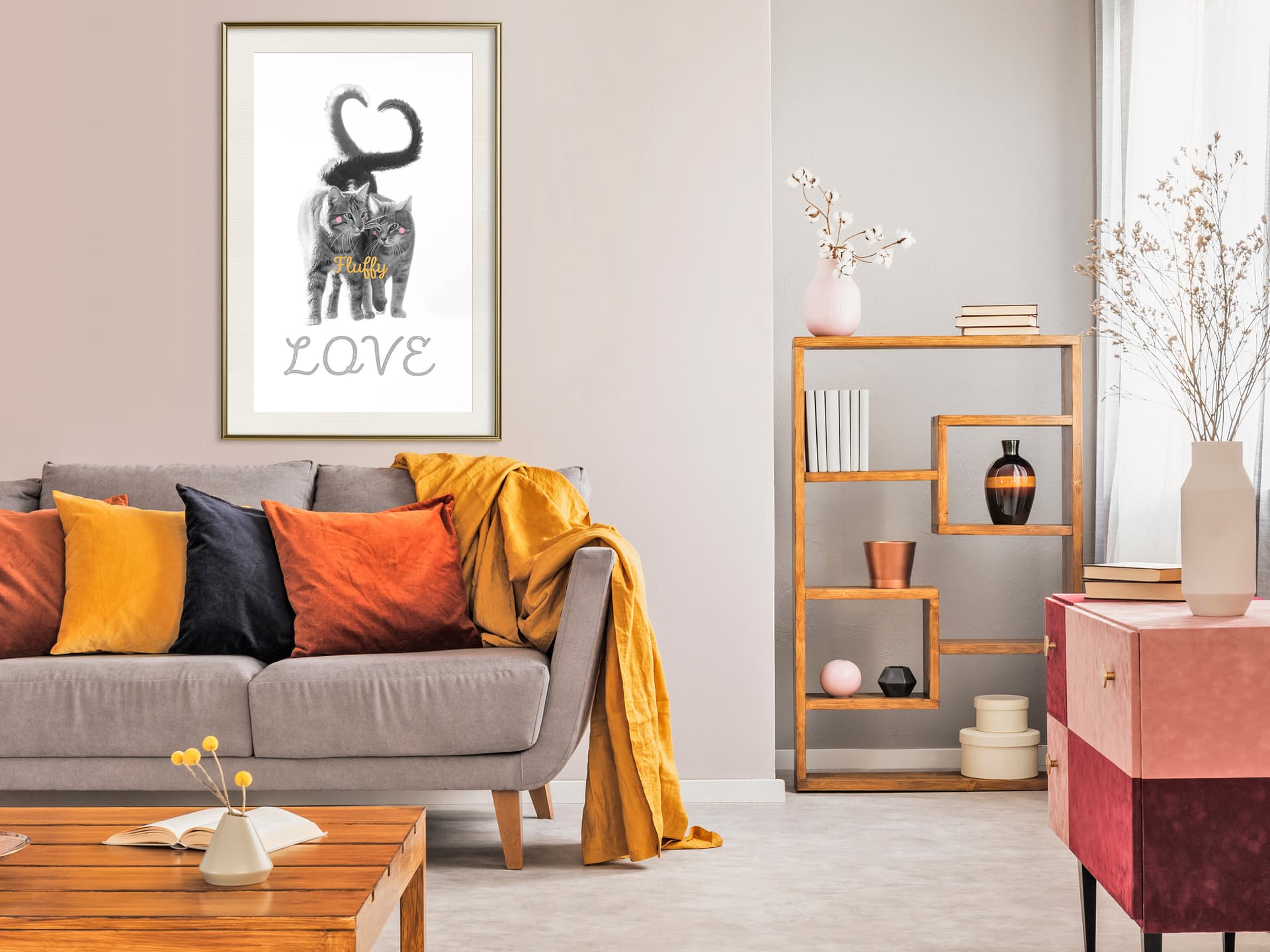 

Plakat - Obok siebie (rozmiar 20x30, wykończenie Rama złota z passe-partout)