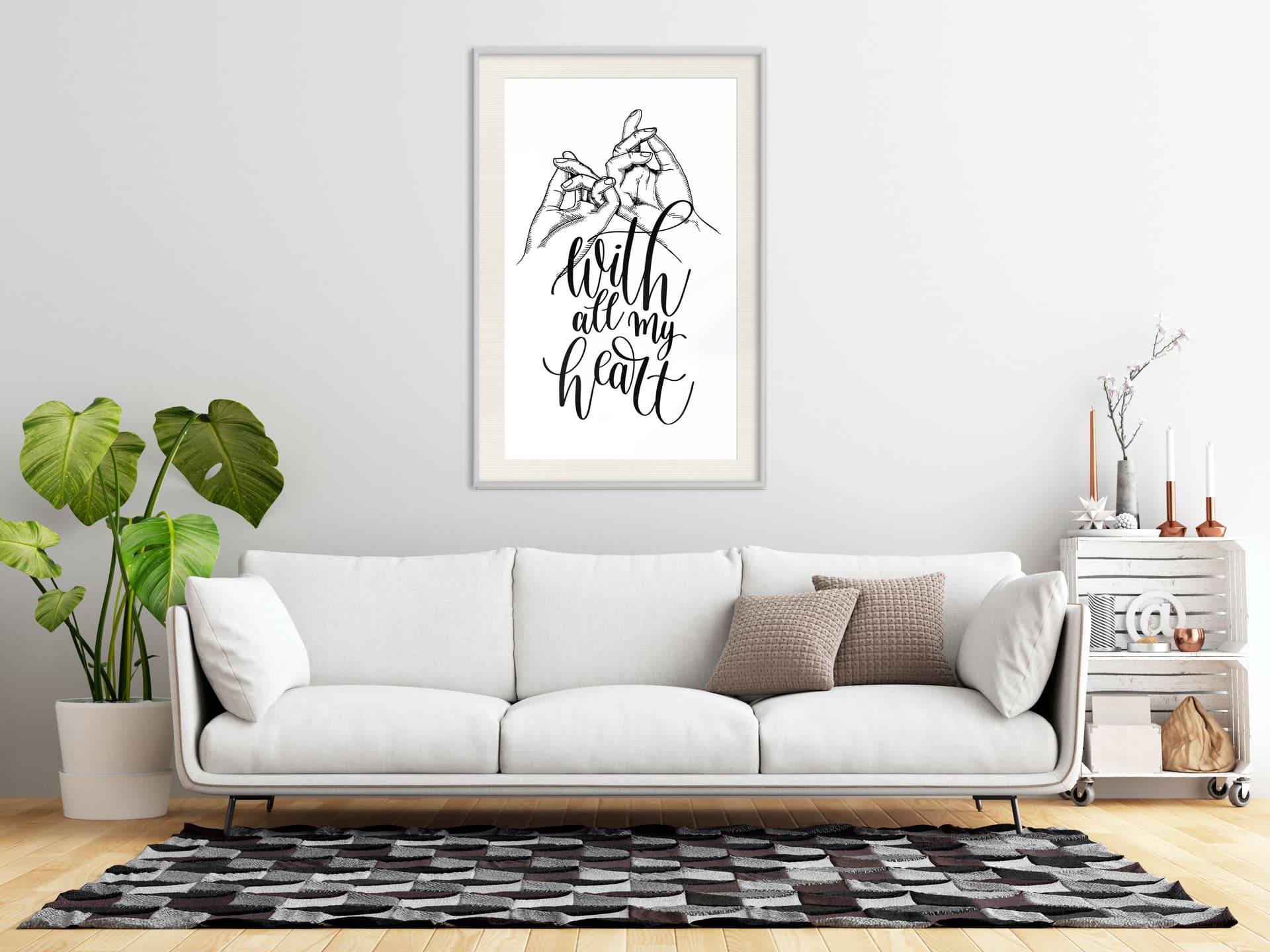

Plakat - Złączeni miłością (rozmiar 40x60, wykończenie Rama biała z passe-partout)