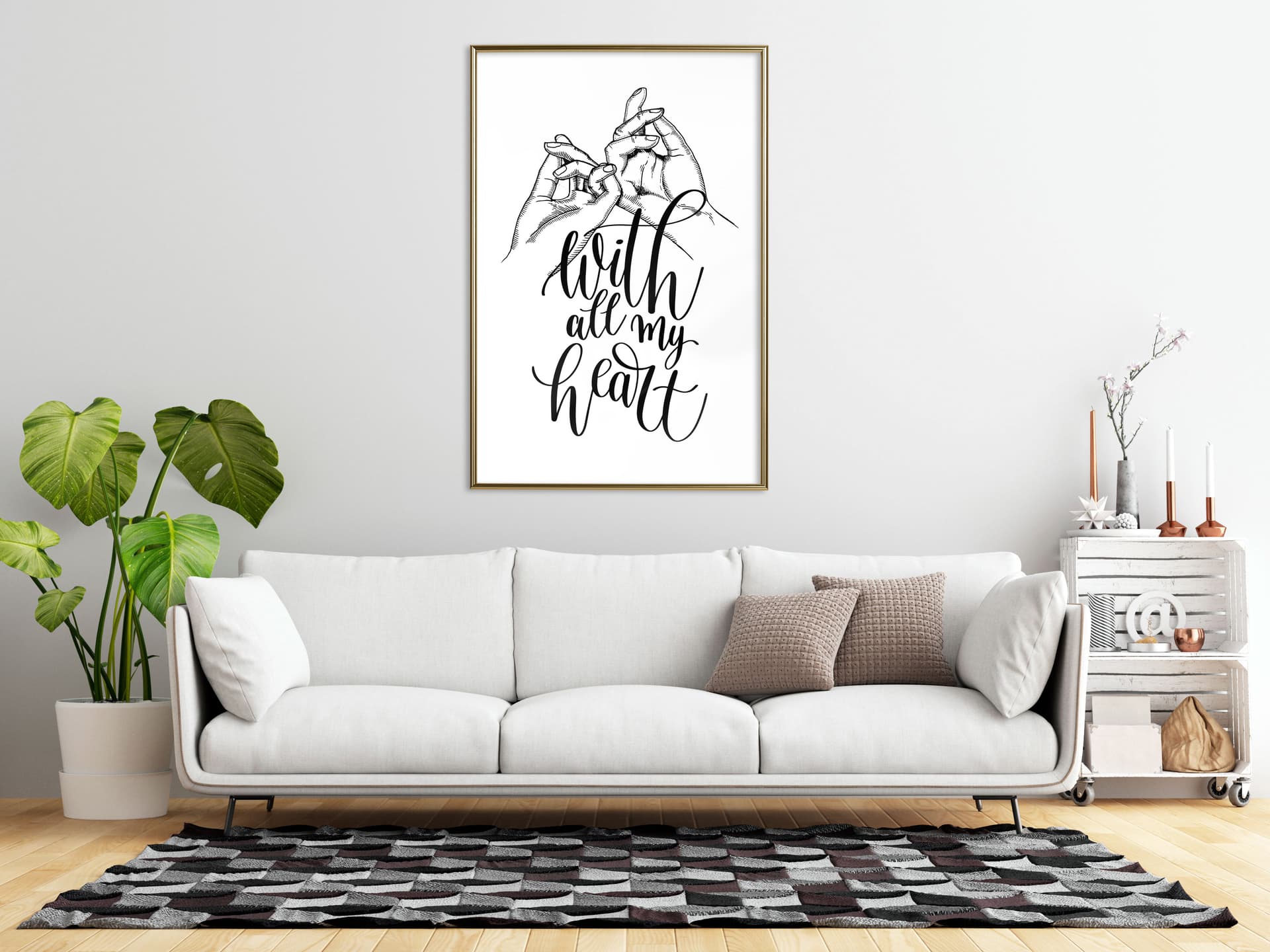 

Plakat - Złączeni miłością (rozmiar 20x30, wykończenie Rama złota)