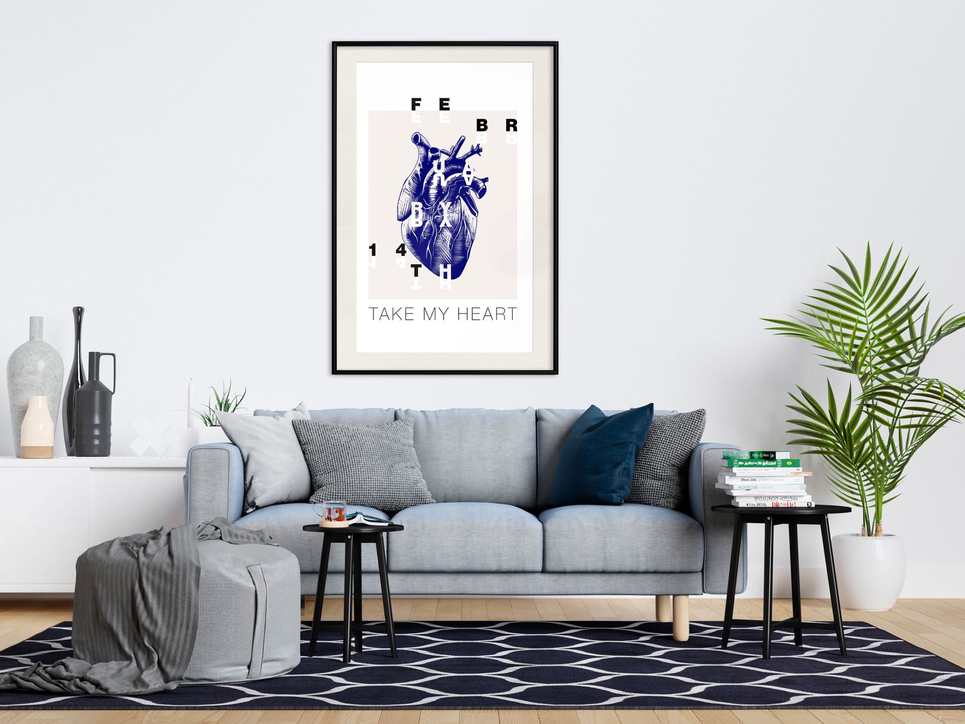 

Plakat - Walentynki (rozmiar 20x30, wykończenie Rama czarna z passe-partout)