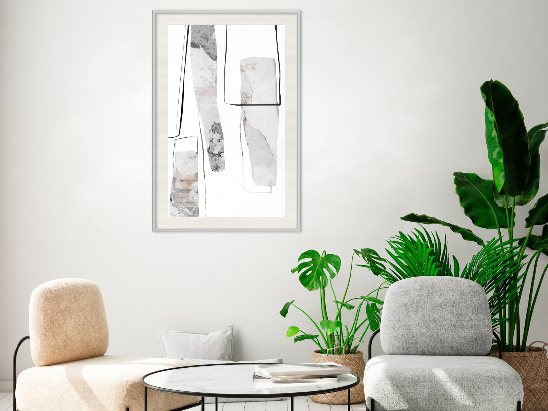 

Plakat - Stalagmit i stalaktyty (rozmiar 30x45, wykończenie Rama biała z passe-partout)
