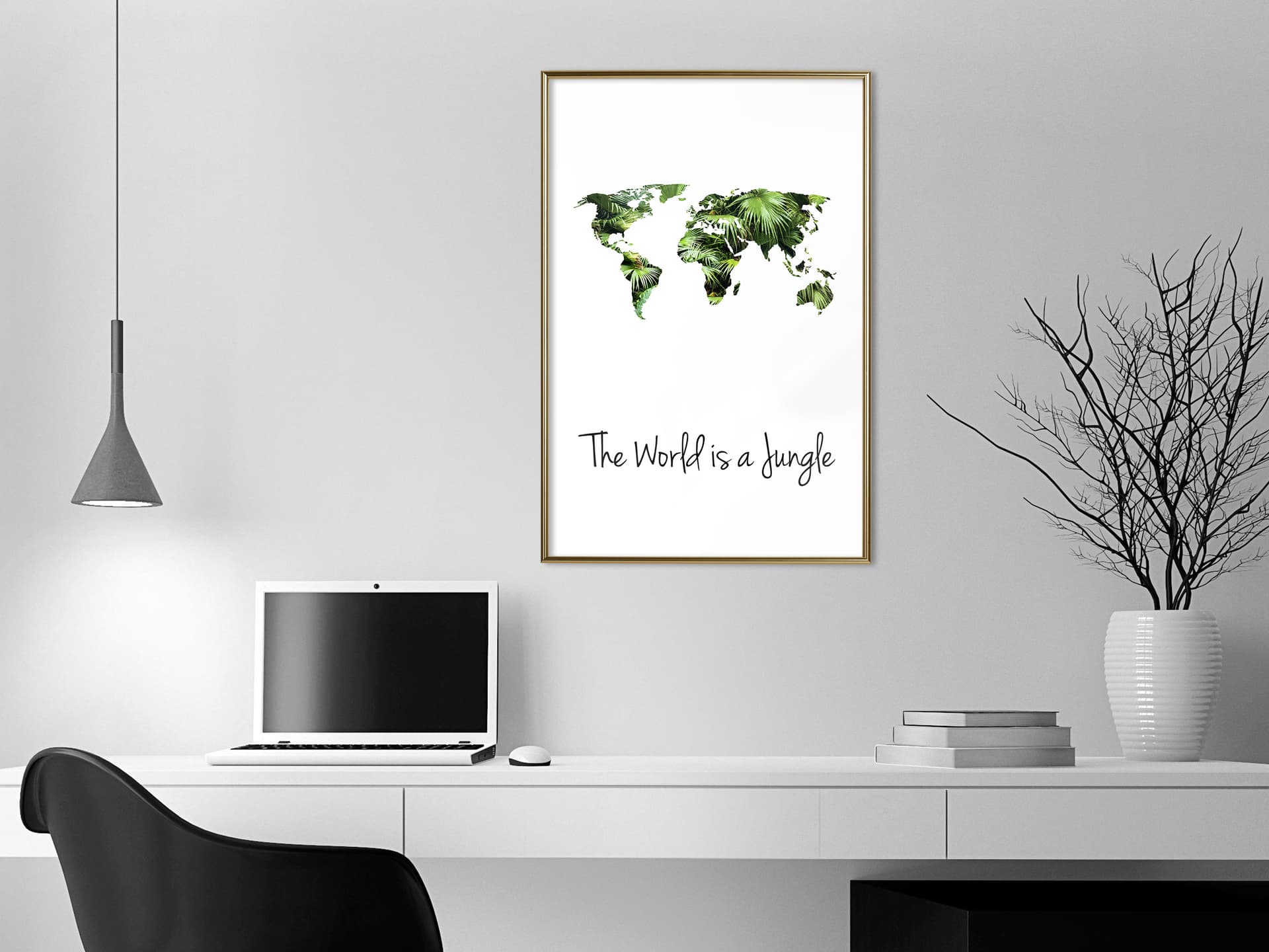

Plakat - Żyjemy w dżungli (rozmiar 20x30, wykończenie Rama złota)
