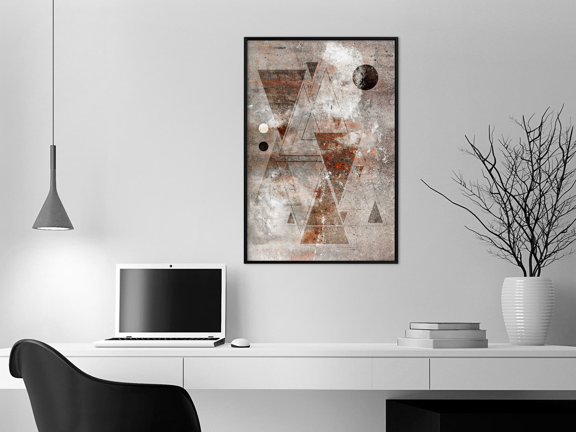 

Plakat - Murowane trójkąty (rozmiar 20x30, wykończenie Rama czarna)