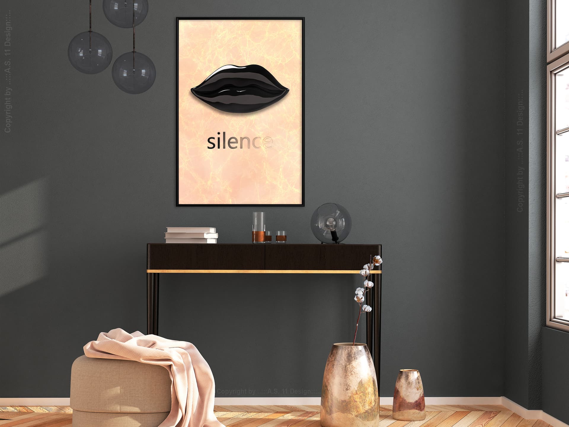 

Plakat - Milczące usta (rozmiar 20x30, wykończenie Rama czarna)