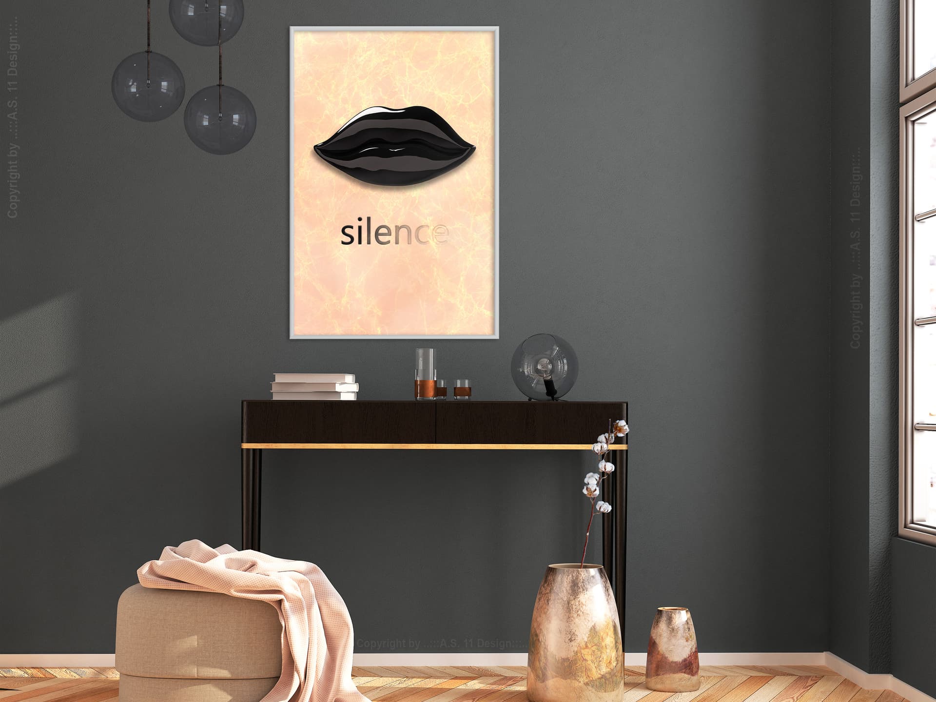 

Plakat - Milczące usta (rozmiar 20x30, wykończenie Rama biała)